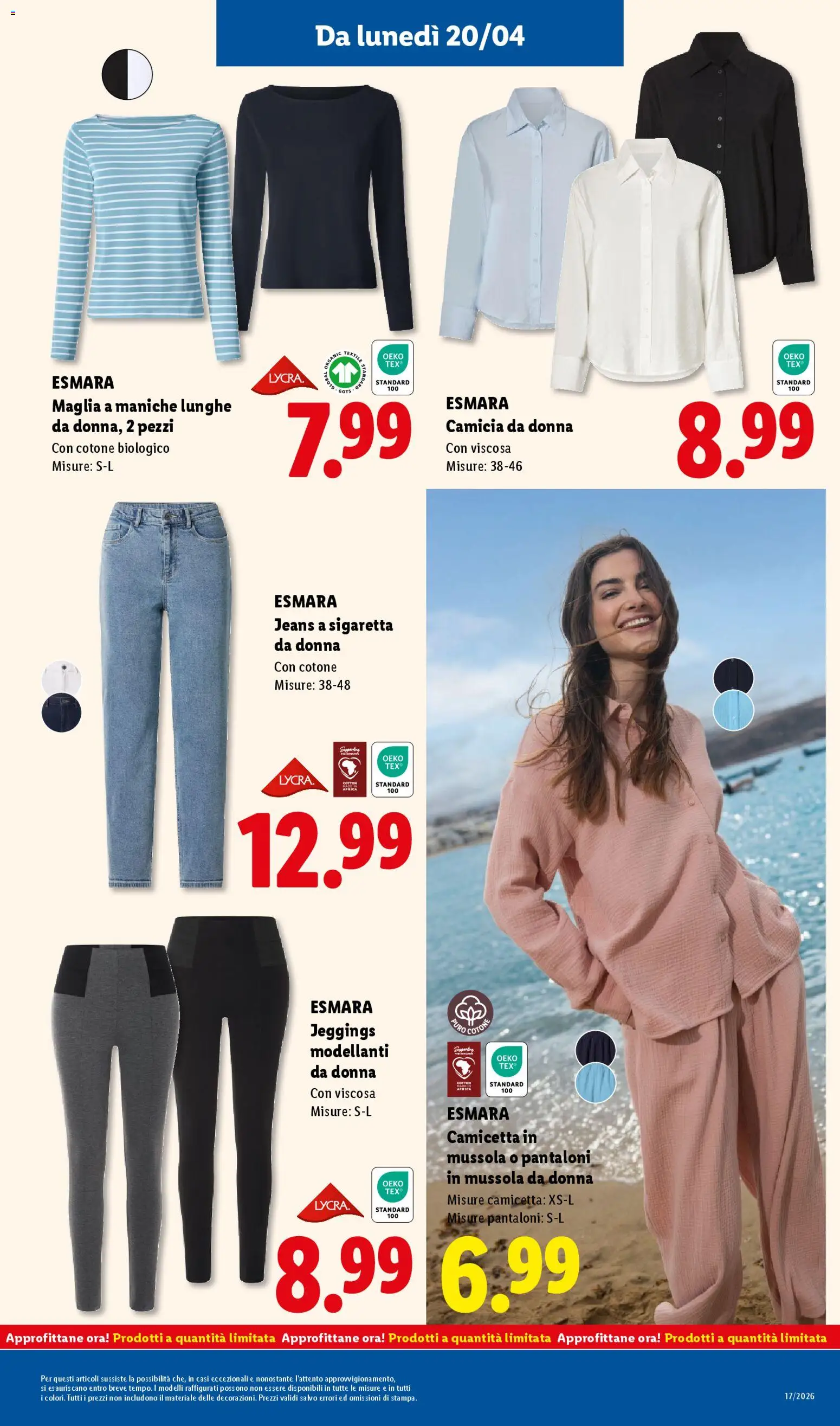 Volantino Lidl del 16.04.2026 | Pagina: 35 | Prodotti: Camicia, Camicetta, Pantaloni, T-shirt