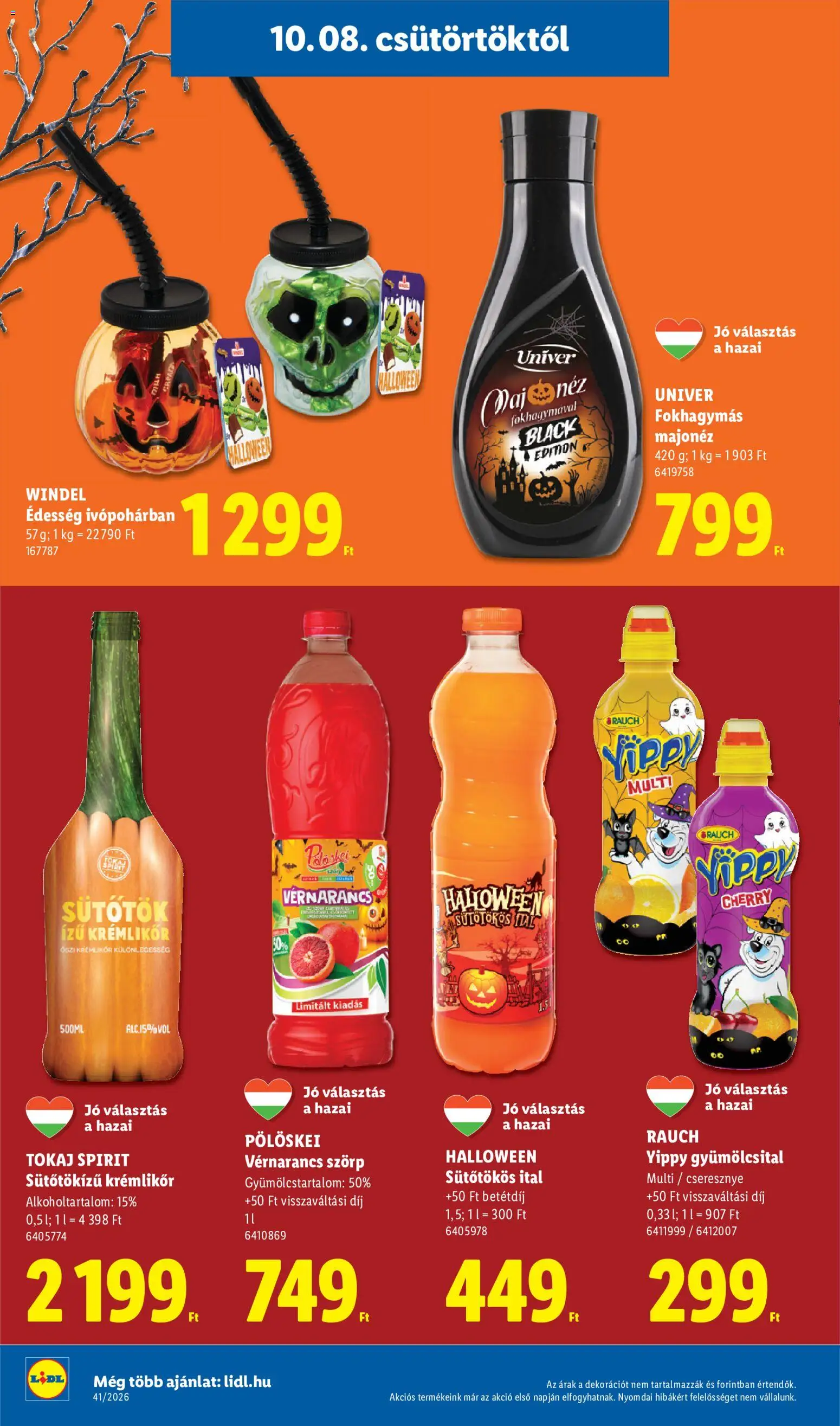 Lidl akciós ujság - amely érvényes a következő dátumtól: 2026.10.08. | Oldal: 32