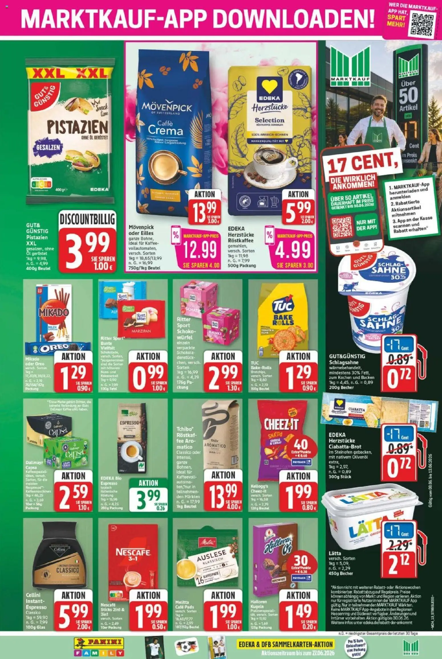 Marktkauf Prospekt – gültig ab 08.06.2026 | Seite: 13 | Produkte: Kaffeepads, Milch, Kaffee, Kellogg's