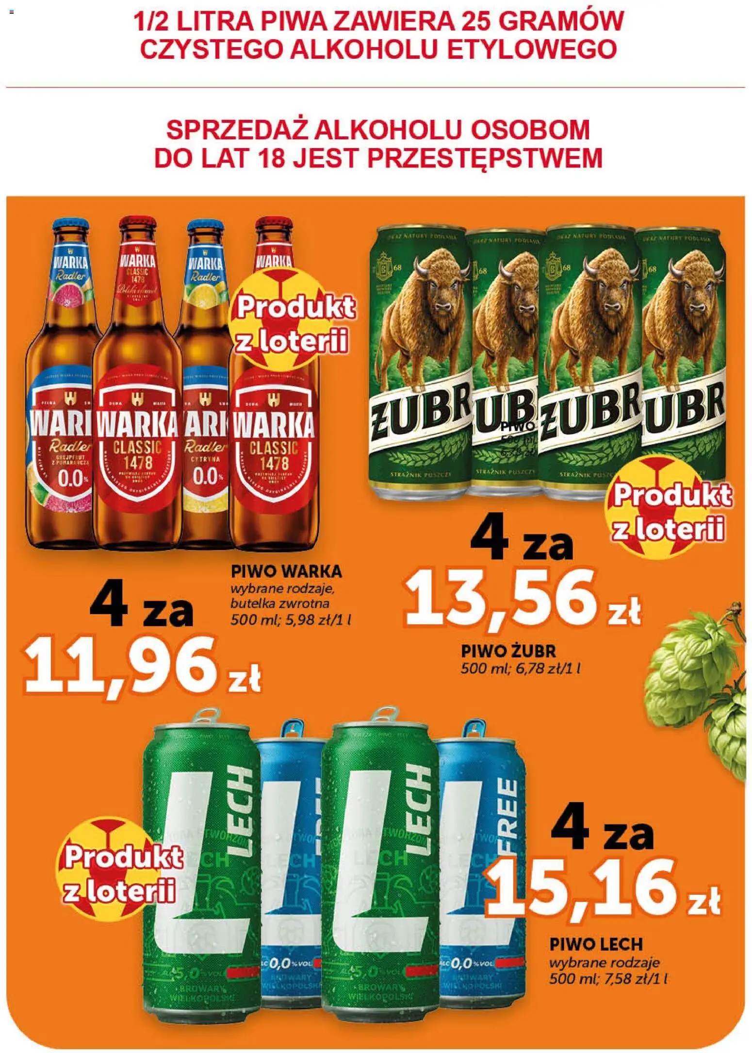 Euro Sklep gazetka - Market od 11.06.2026 | Strona: 12 | Produkty: Cytryna, Piwo żubr, Warka, Piwo Warka