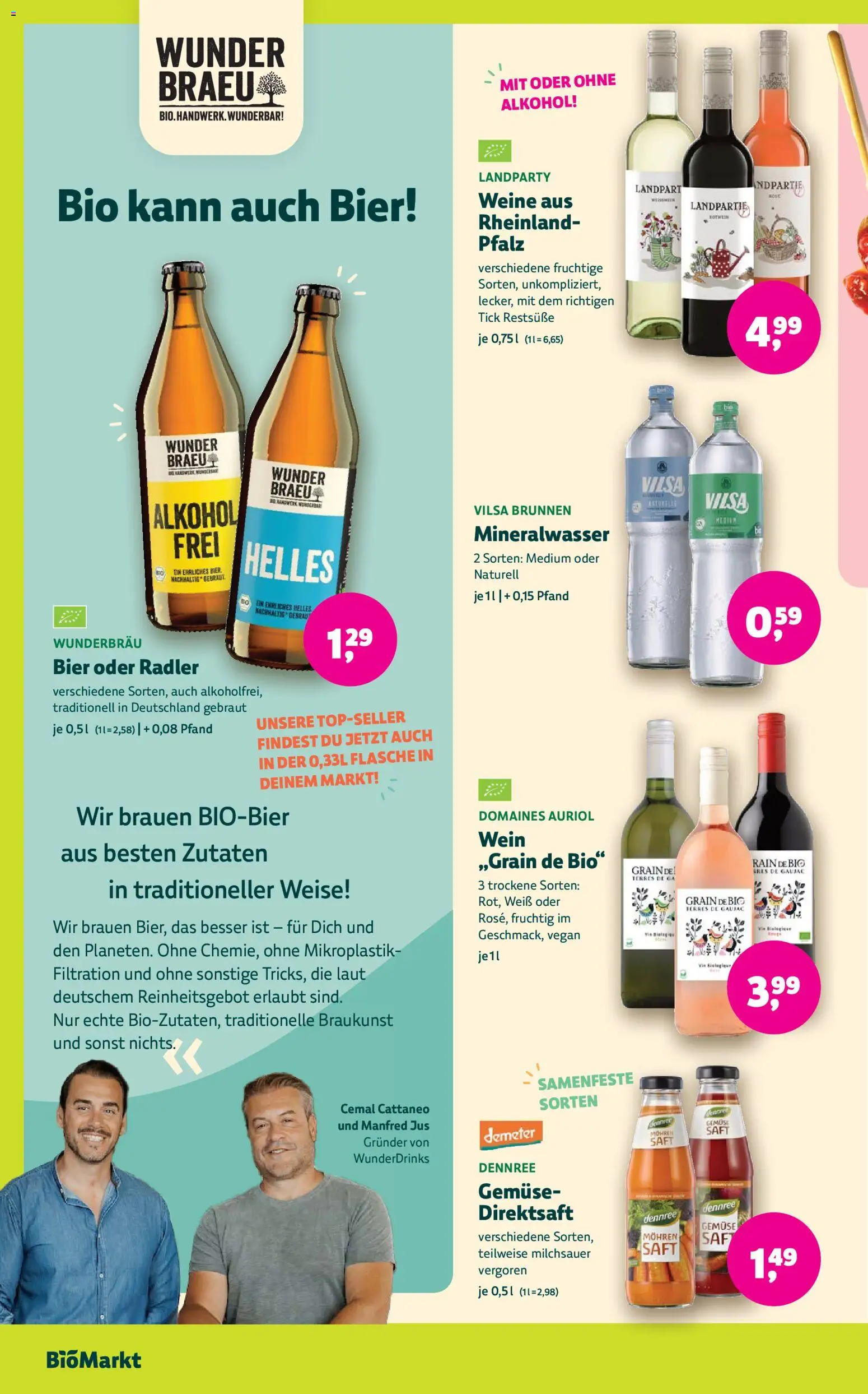 BioMarkt Prospekt – gültig ab 13.08.2026 | Seite: 10 | Produkte: Mineralwasser, Radler, Gemüse, Saft