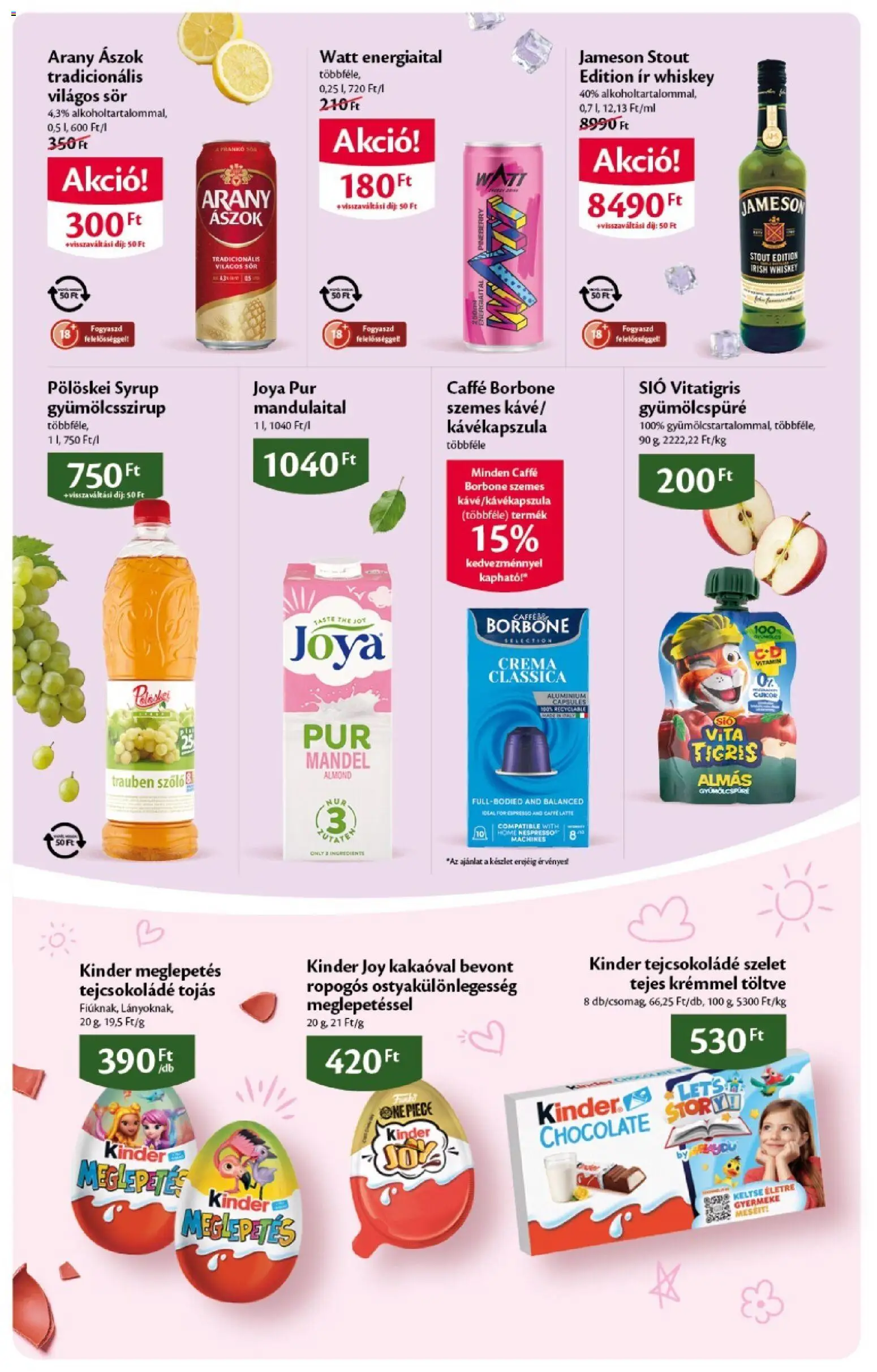 Ecofamily akciós ujság - amely érvényes a következő dátumtól: 2026.09.17. | Oldal: 4 | Termékek: Nespresso, Joya, Irish whiskey, Pur