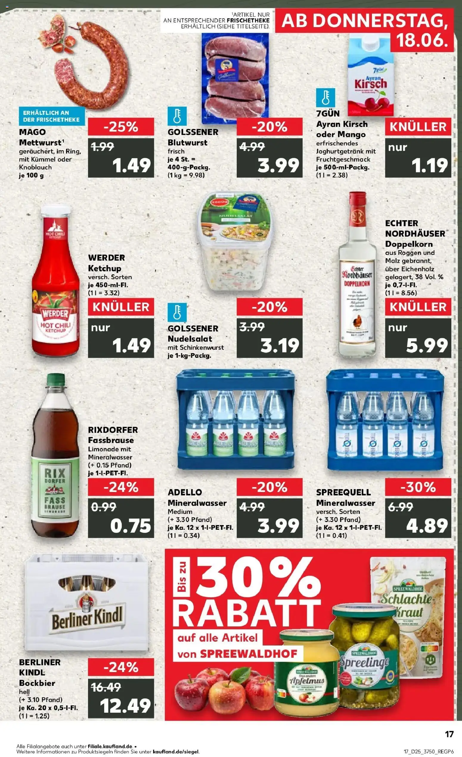 Kaufland Prospekt Oranienburg – gültig ab 15.06.2026 | Seite: 2 | Produkte: Berliner, Chili, Kraut, Ketchup