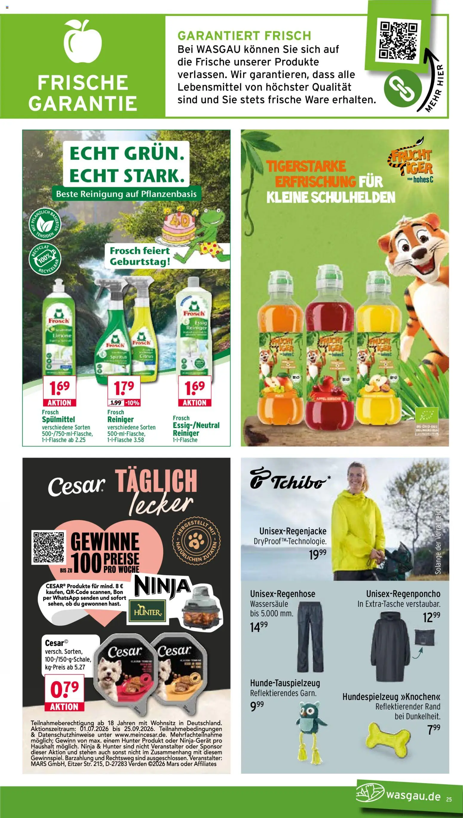 Wasgau Prospekt – gültig ab 10.08.2026 | Seite: 25 | Produkte: Mars, Hohes c