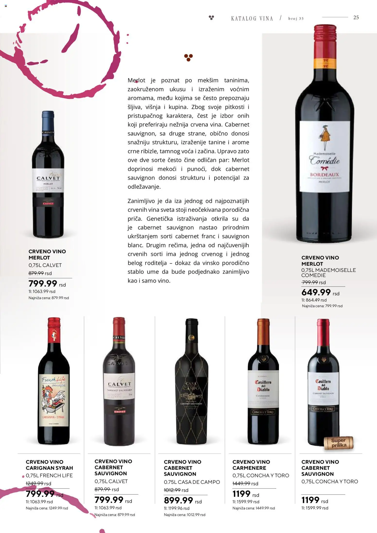 Idea katalog - važi od 26.10.2026 | Strana: 25 | Proizvode: Kaša, Cabernet Sauvignon, Crveno vino, Vino
