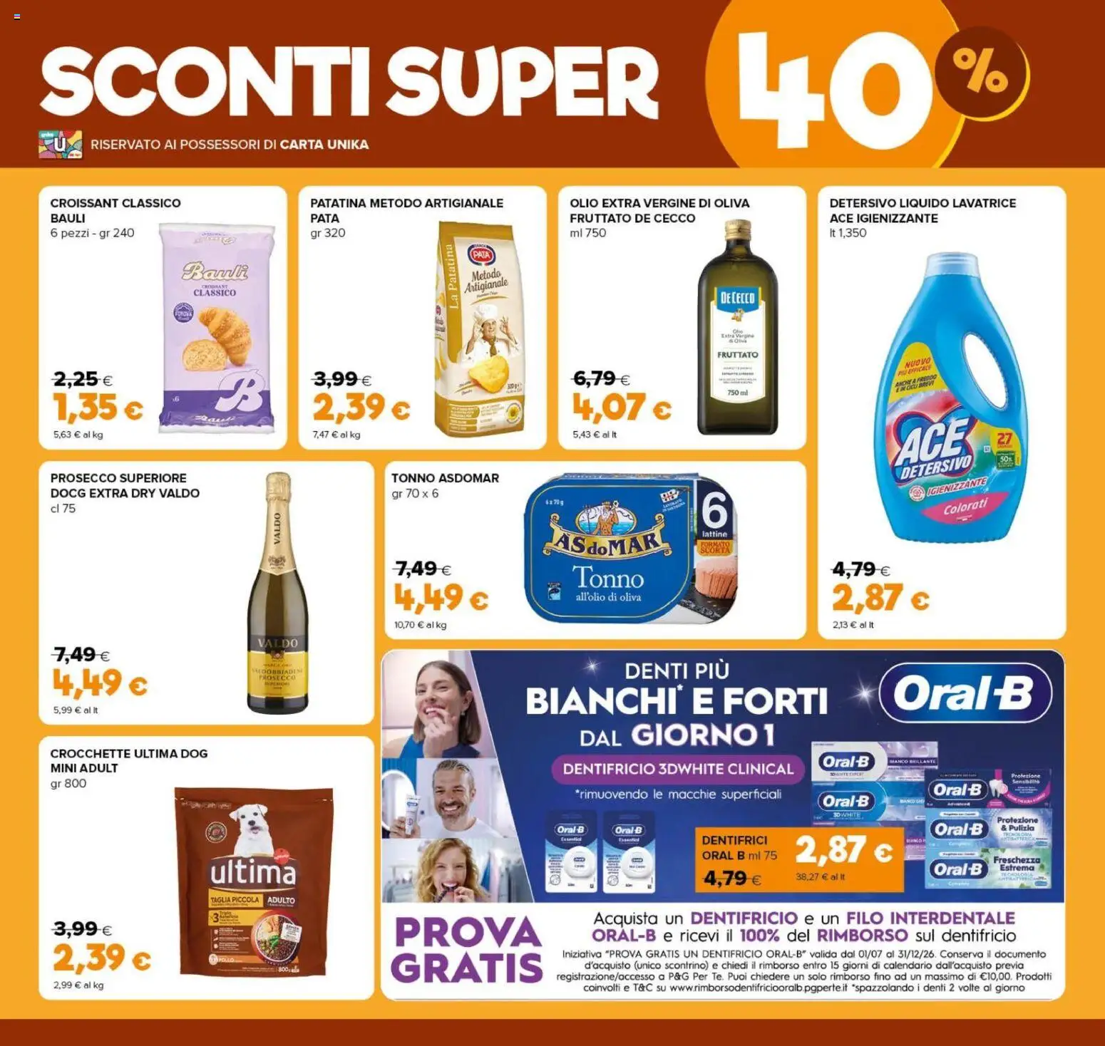 Volantino Oasi del 24/09/2026 | Pagina: 3 | Prodotti: Dentifricio, De Cecco, Tonno, Olio extra vergine