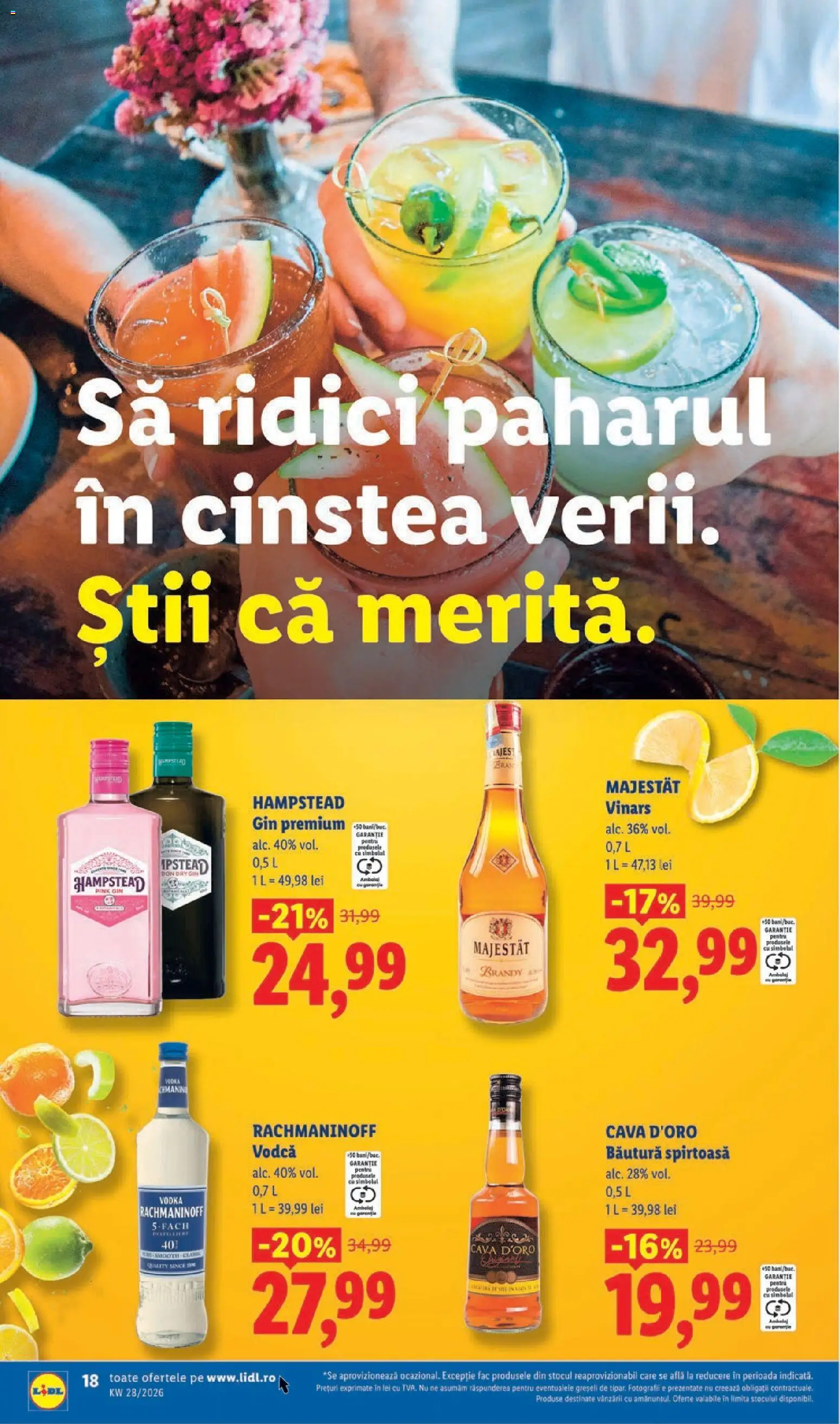 Noul catalog Lidl – valabil de la 06.07.2026 | Pagină: 18 | Produse: Su ısıtıcı, Gin, Vodka