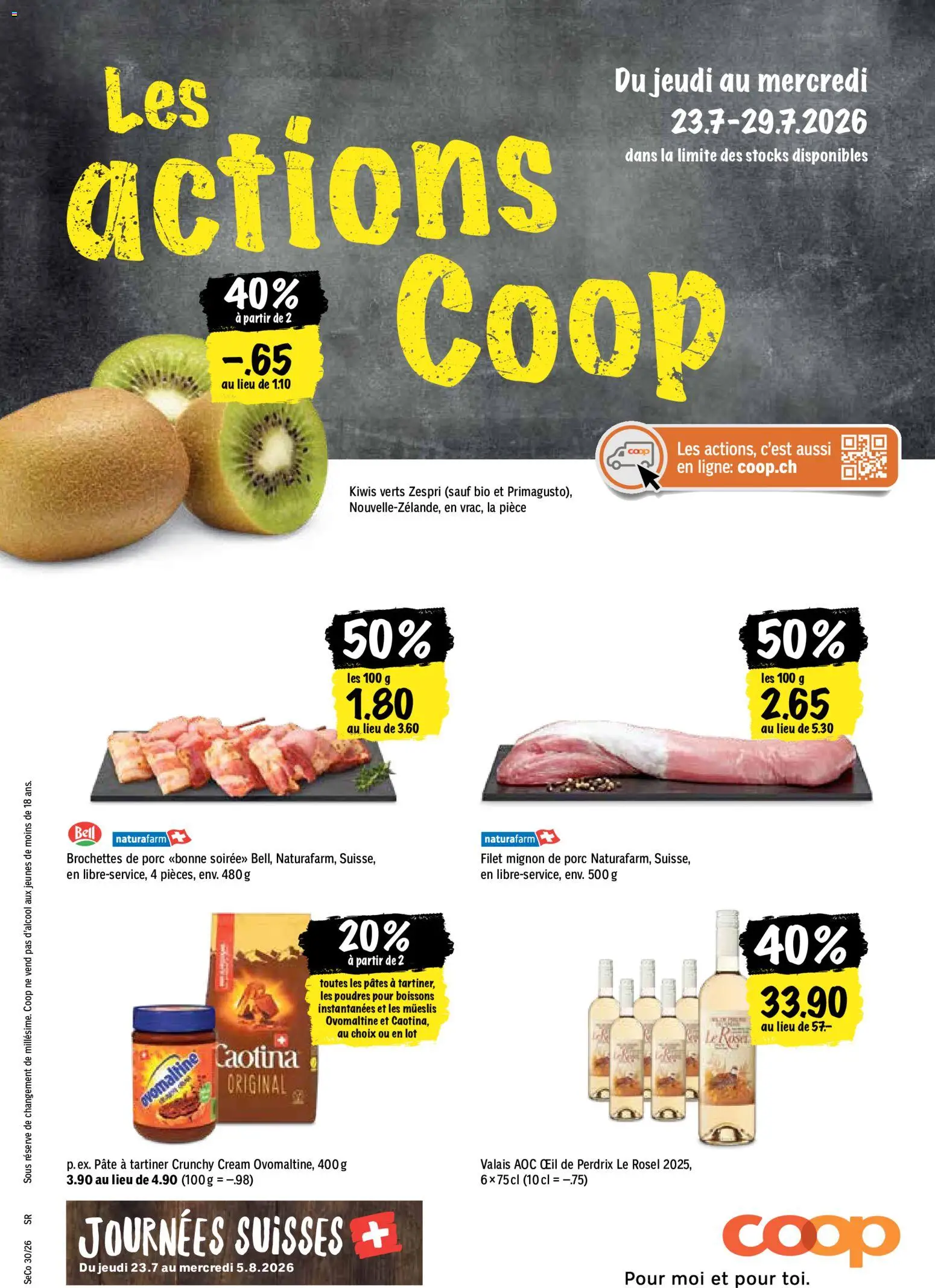 Coop aktionen FR – gültig ab 23.07.2026 | Seite: 1 | Produkte: Kiwi