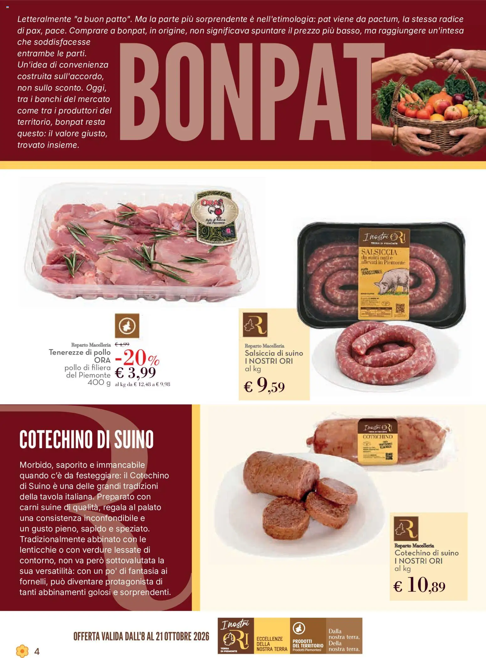 Volantino Conad del 08/10/2026 | Pagina: 4 | Prodotti: Pollo, Lenticchie, Suino, Cotechino