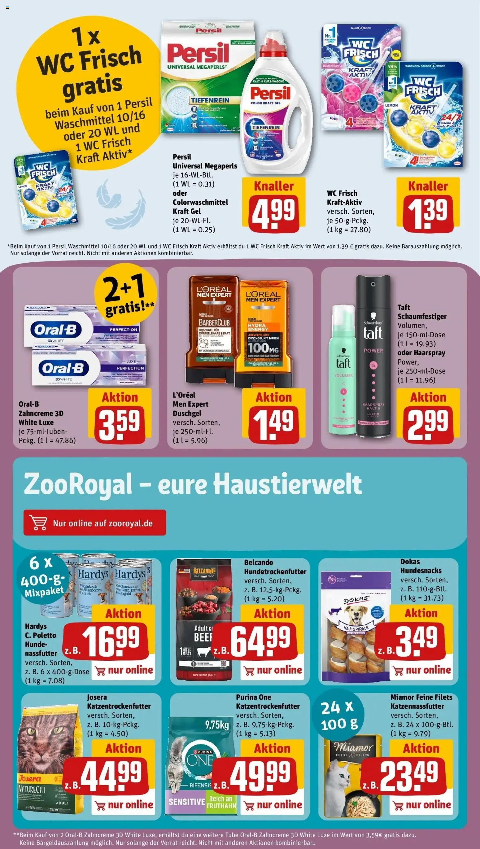 REWE Prospekt ab 07.09.2026 zum Blättern » Angebote | Seite: 15 | Produkte: Purina one, Energy, Wc frisch, Persil