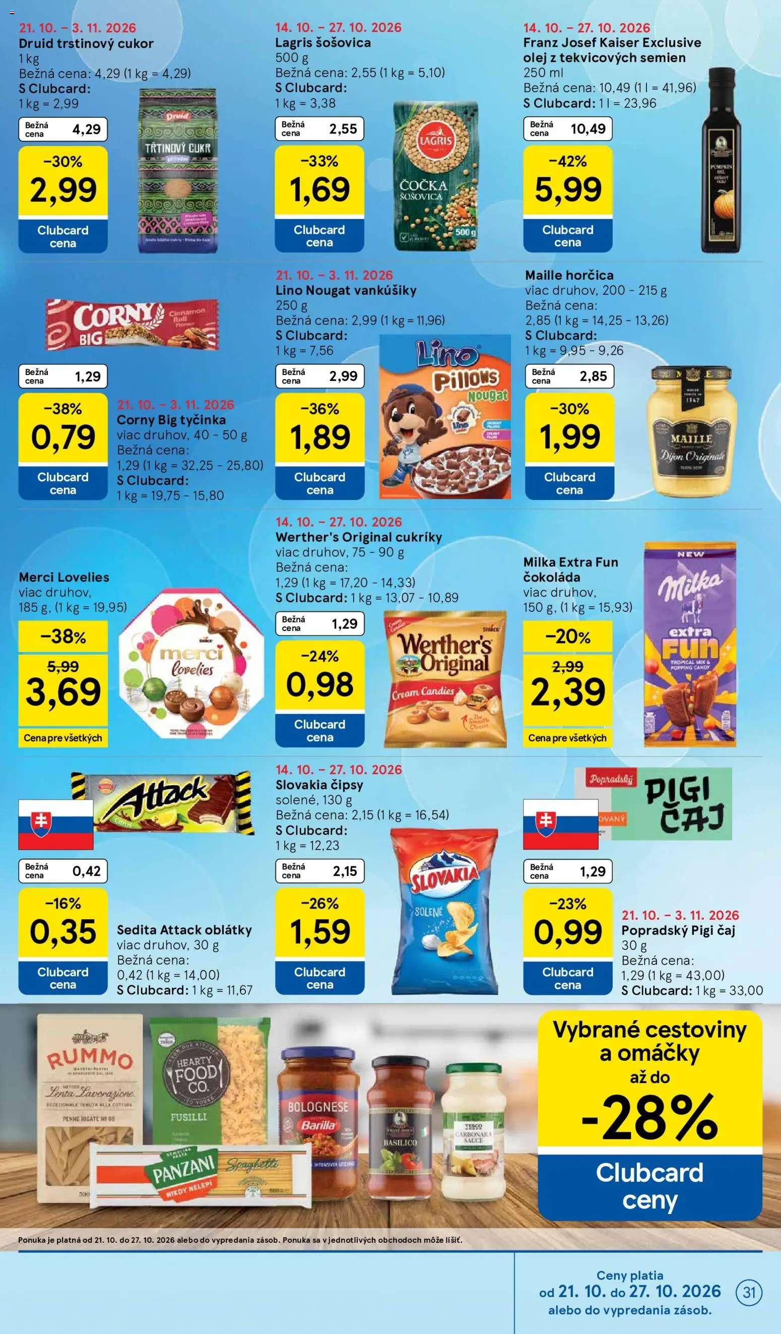 Nové Tesco akcie – leták je platný od 21.10.2026 | Strana: 31