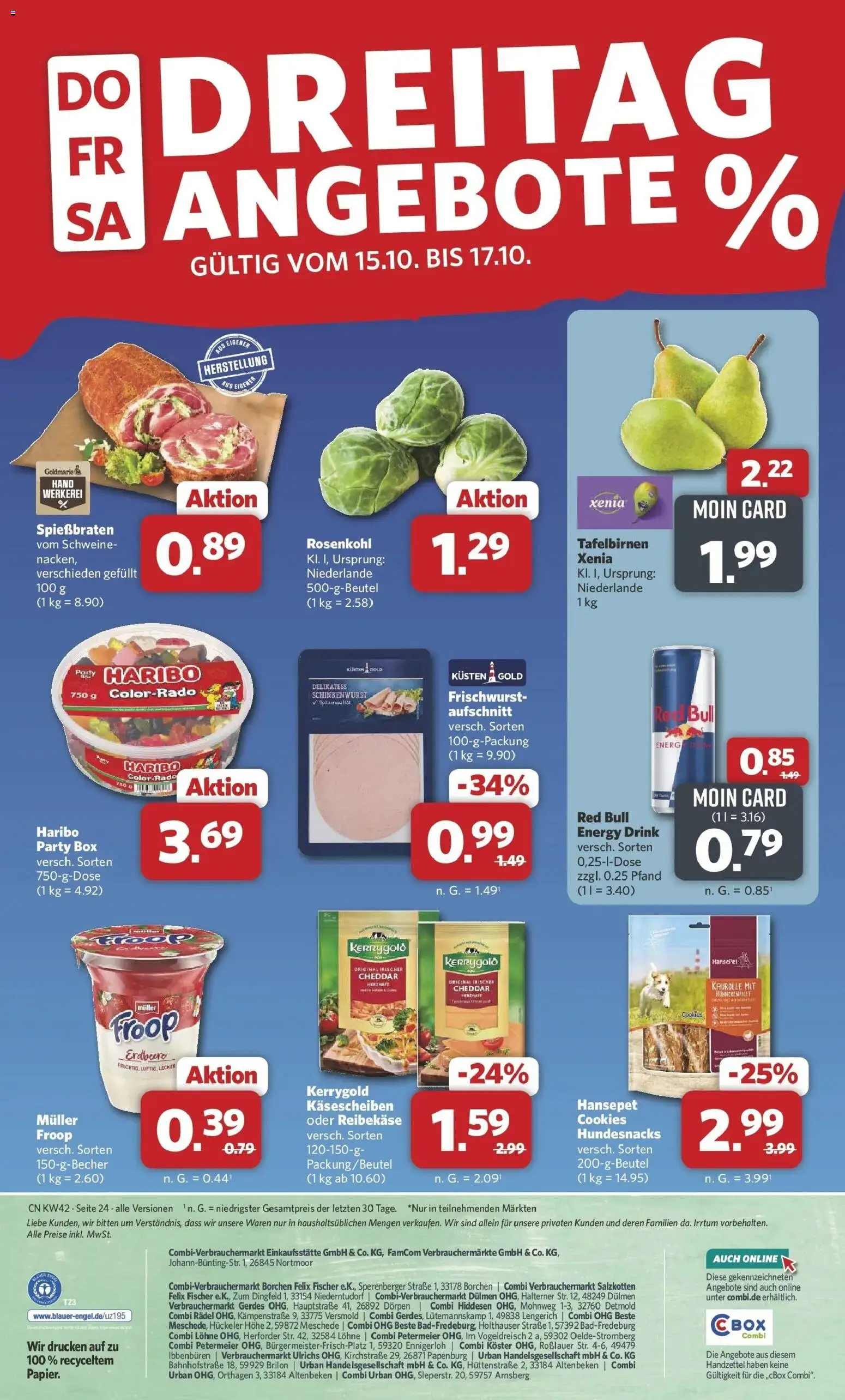 Combi Prospekt Twistringen (ab 12.10.2026) zum Blättern | Seite: 26 | Produkte: Froop, Red bull, Haribo, Energy