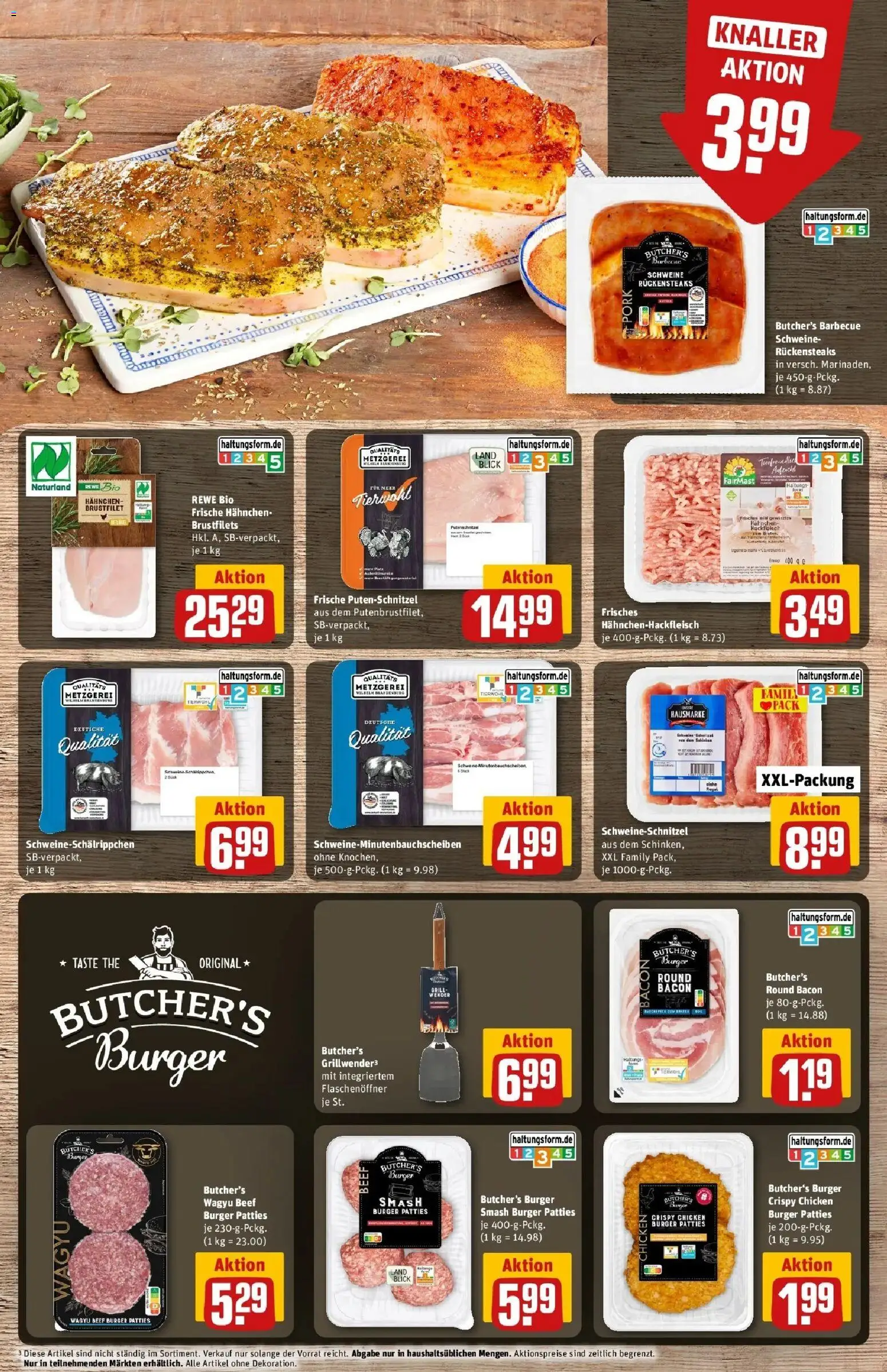 REWE Prospekt ab 03.08.2026 zum Blättern » Angebote | Seite: 9 | Produkte: Grill, Hahnchen, Burger, Hackfleisch