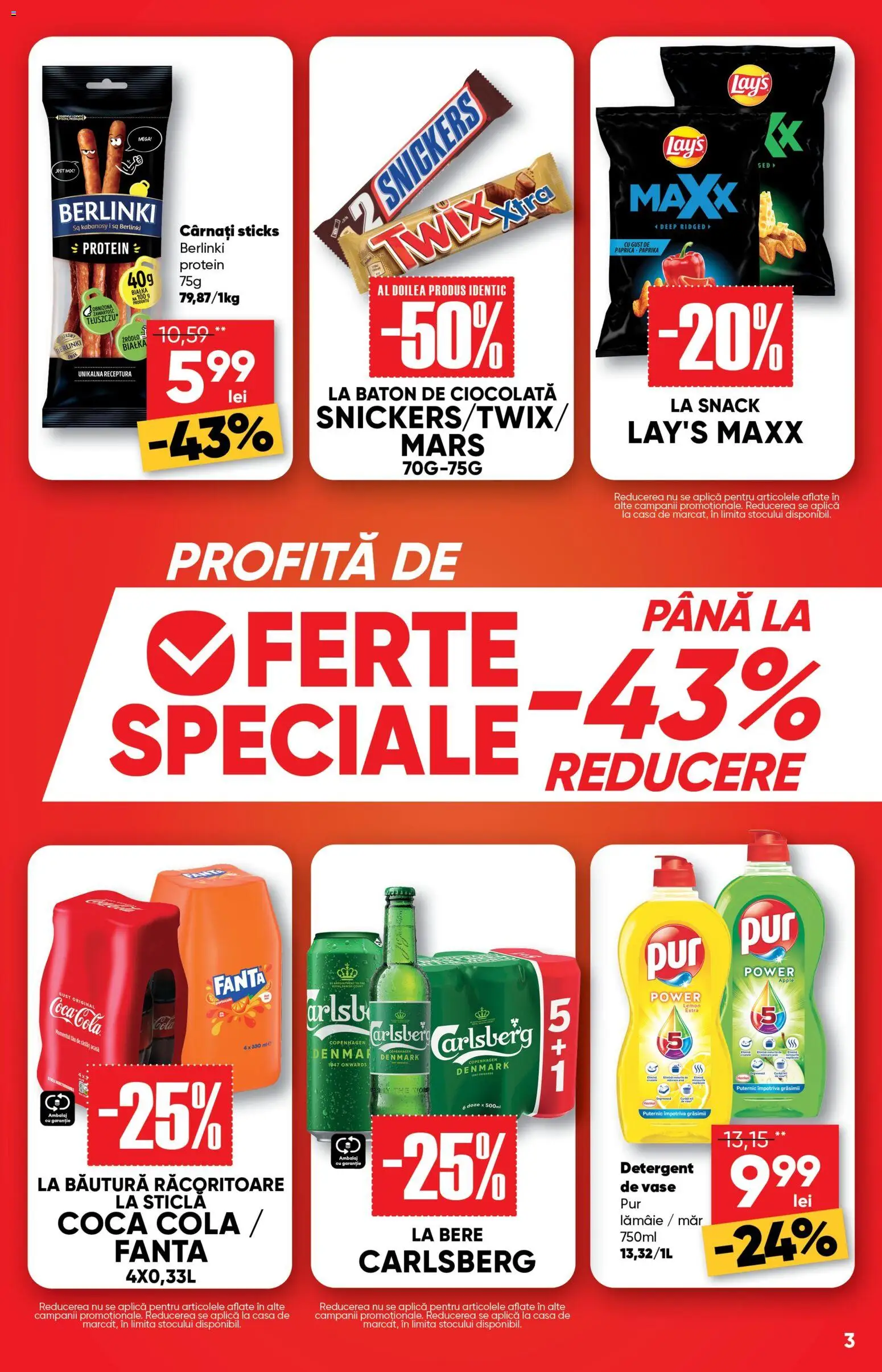 Noul catalog Profi – valabil de la 29.04.2026 | Pagină: 3 | Produse: Amerikan servis, Ciocolată, Bere, Detergent