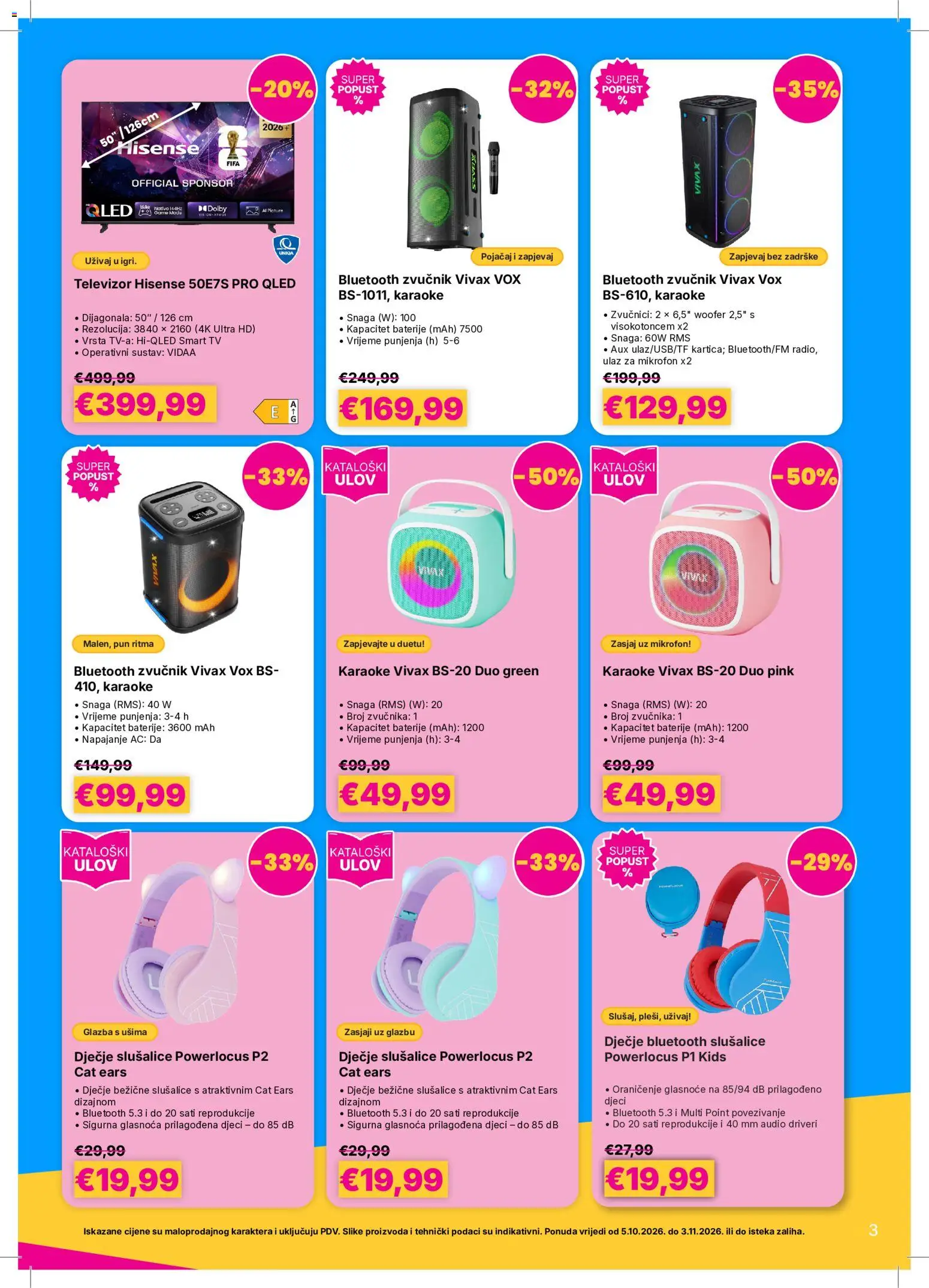 Vacom katalog | vrijedi od 05.10.2026 | Stranica: 3 | Proizvodi: Smart TV, Tv, Audio, Mikrofon