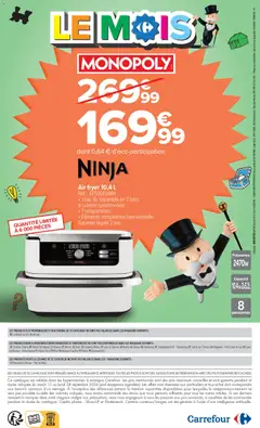 Carrefour - Prévisualisation de Air fryer 10,4 L, Réf. : AF500EUWH, • 1 bac XL séparable en 2 bacs à cuisson synchronisée, • 7 programmes, • Éléments compatibles lave-vaisselle, Garantie légale 2 ans valide à partir de 15/09/2026 | Page: 2