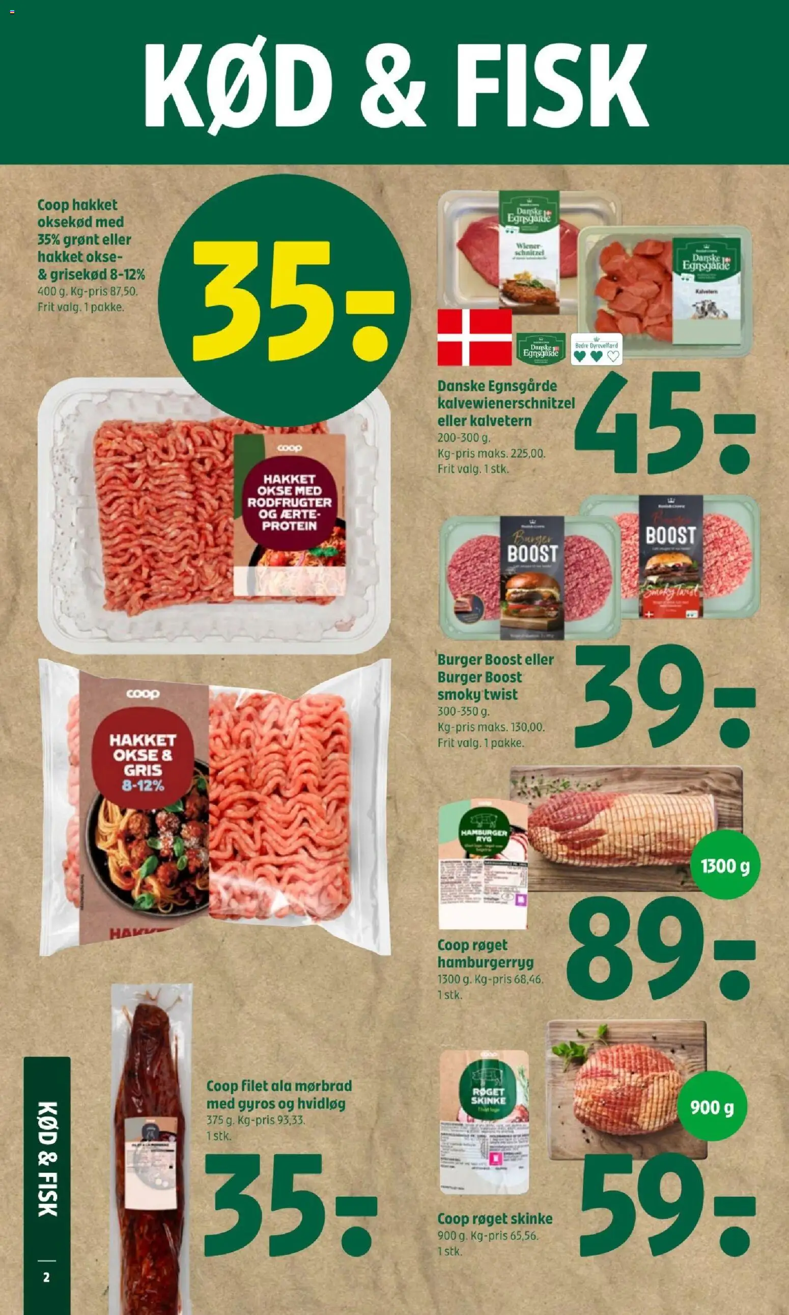 Coop 365 tilbudsavis – gyldig fra 09/04/2026 | Side: 4 | Produkter: Skinke, Hvidløg, Hamburgerryg, Rodfrugter