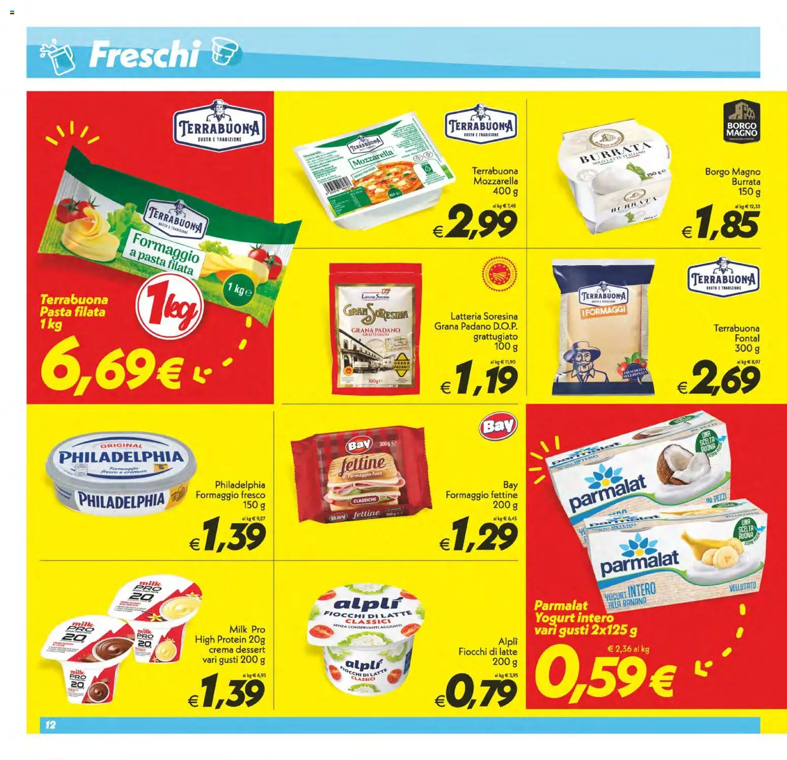 Volantino SuperConveniente del 08.05.2026 | Pagina: 12 | Prodotti: Yogurt, Fiocchi di latte, Fiocchi, Mozzarella