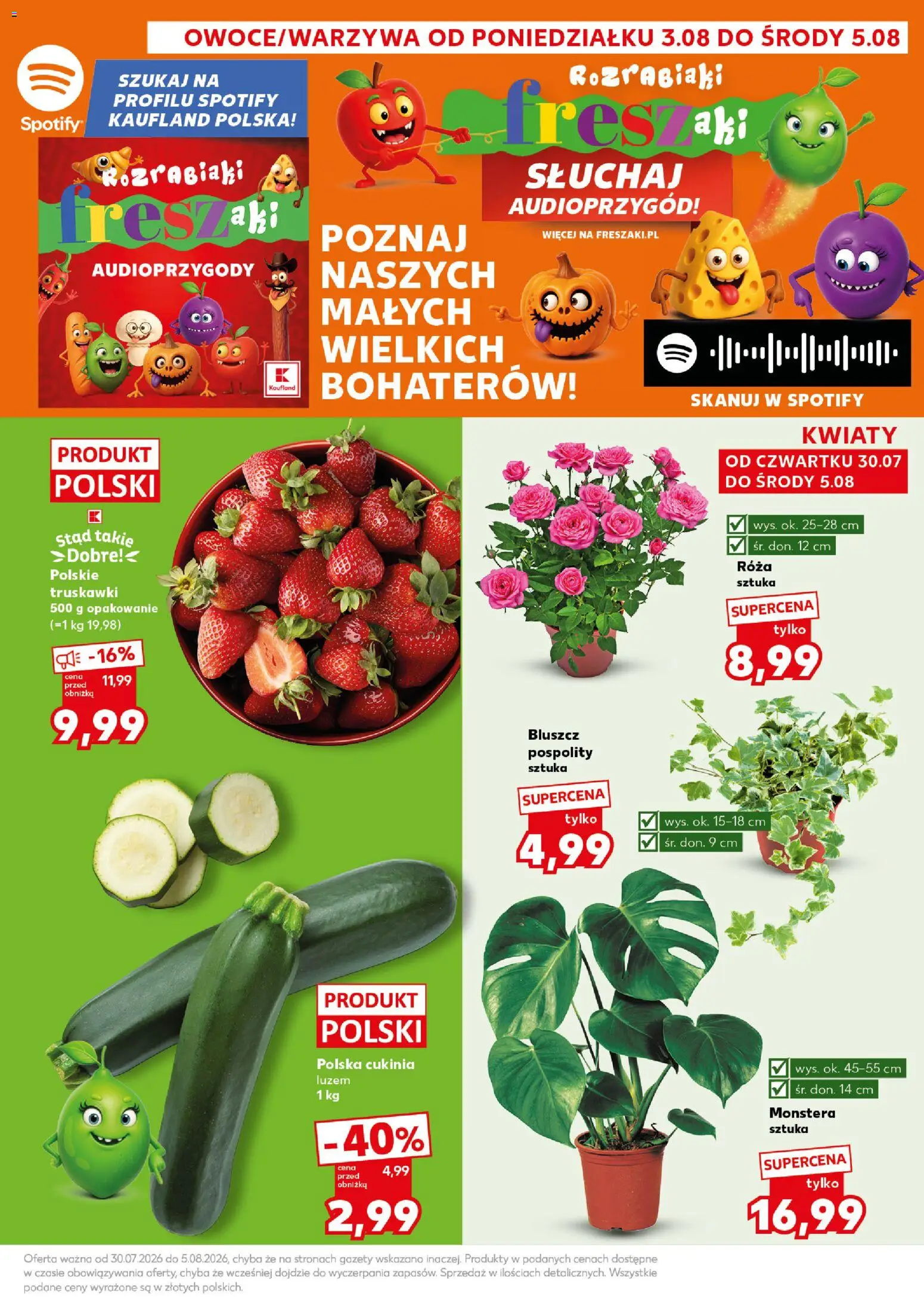 Kaufland Polsko leták - Mocny start od 03.08.2026 | Strana: 3 | Produkty: Monstera