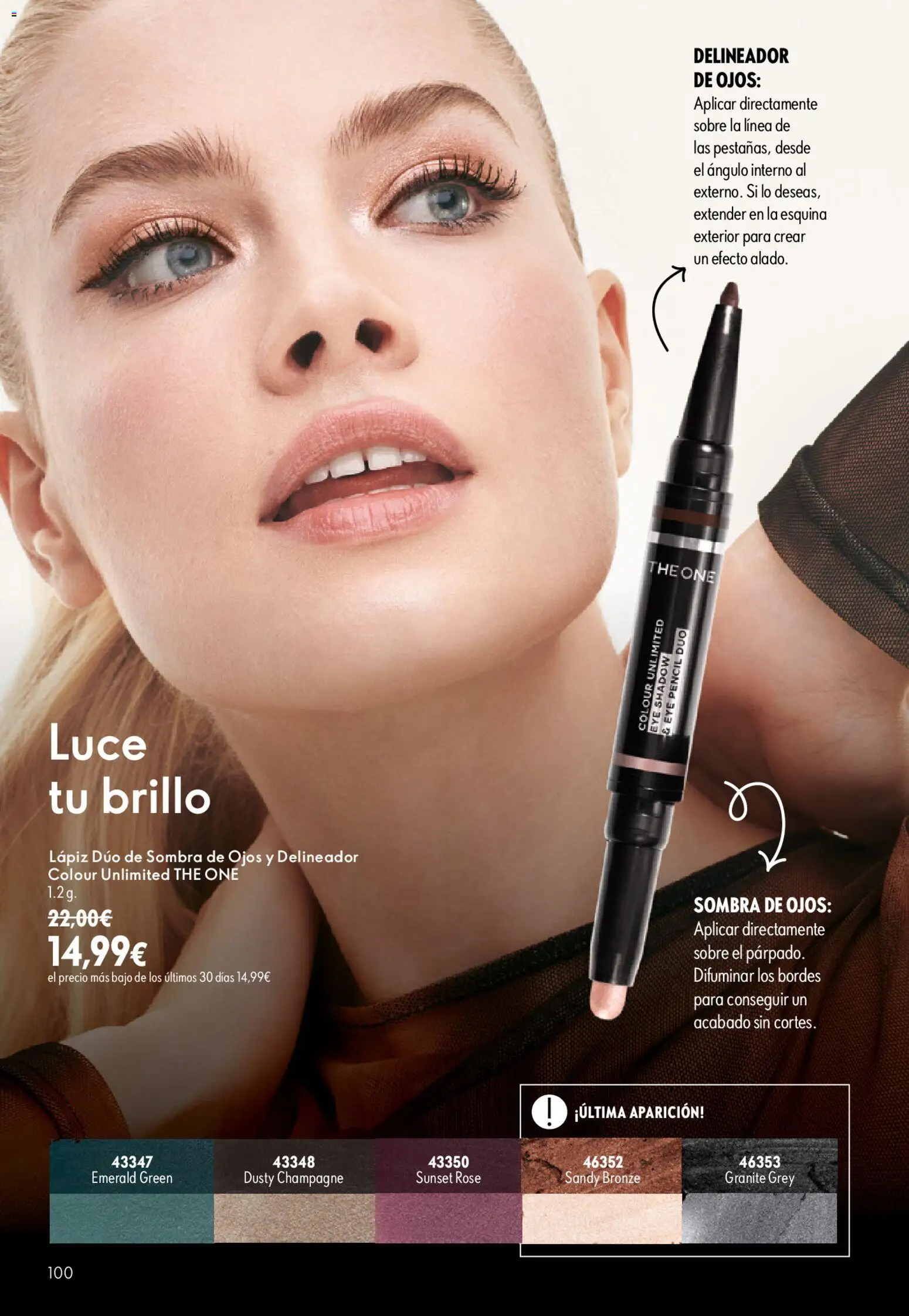 Oriflame - Catálogo Campaña 13 │ válido desde el 16/09/2026 | Página: 100 | Productos: Sombra, Delineador de ojos, Delineador, Sombra de ojos
