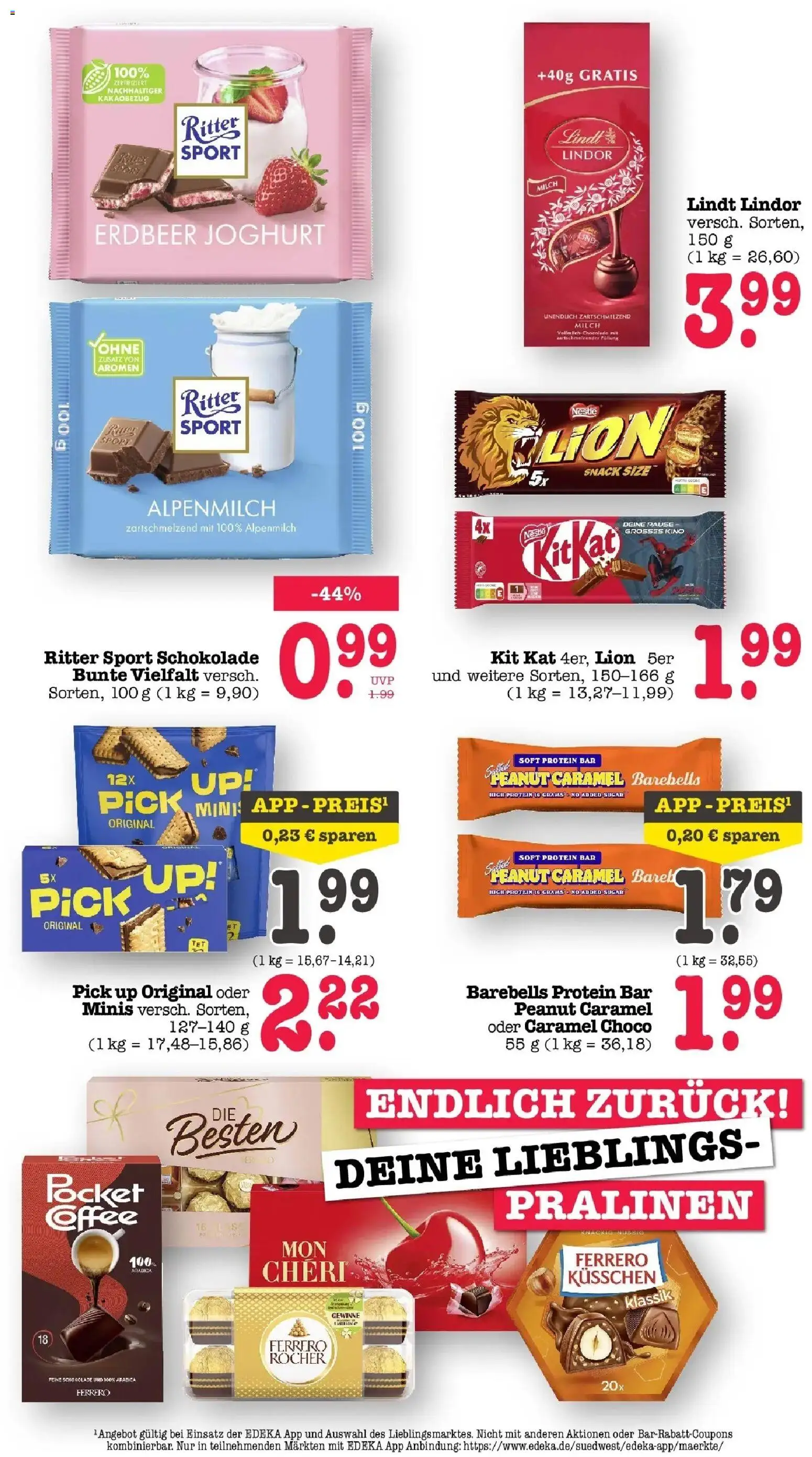 Edeka Prospekt Bühlertal (ab 07.09.2026) » Angebote Online | Seite: 38 | Produkte: Ferrero rocher, Milch, Joghurt, Schokolade