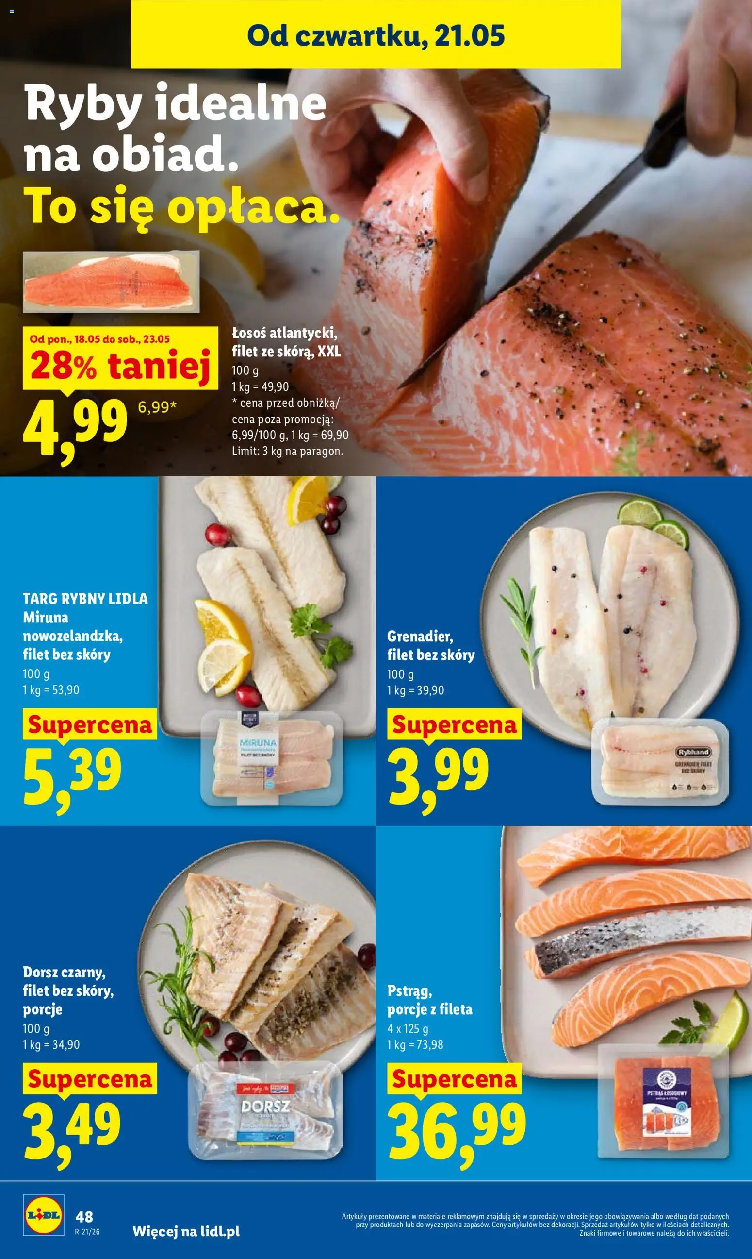 Lidl Polsko leták od 21.05.2026 | Strana: 50 | Produkty: Ryby, Losos, Filet