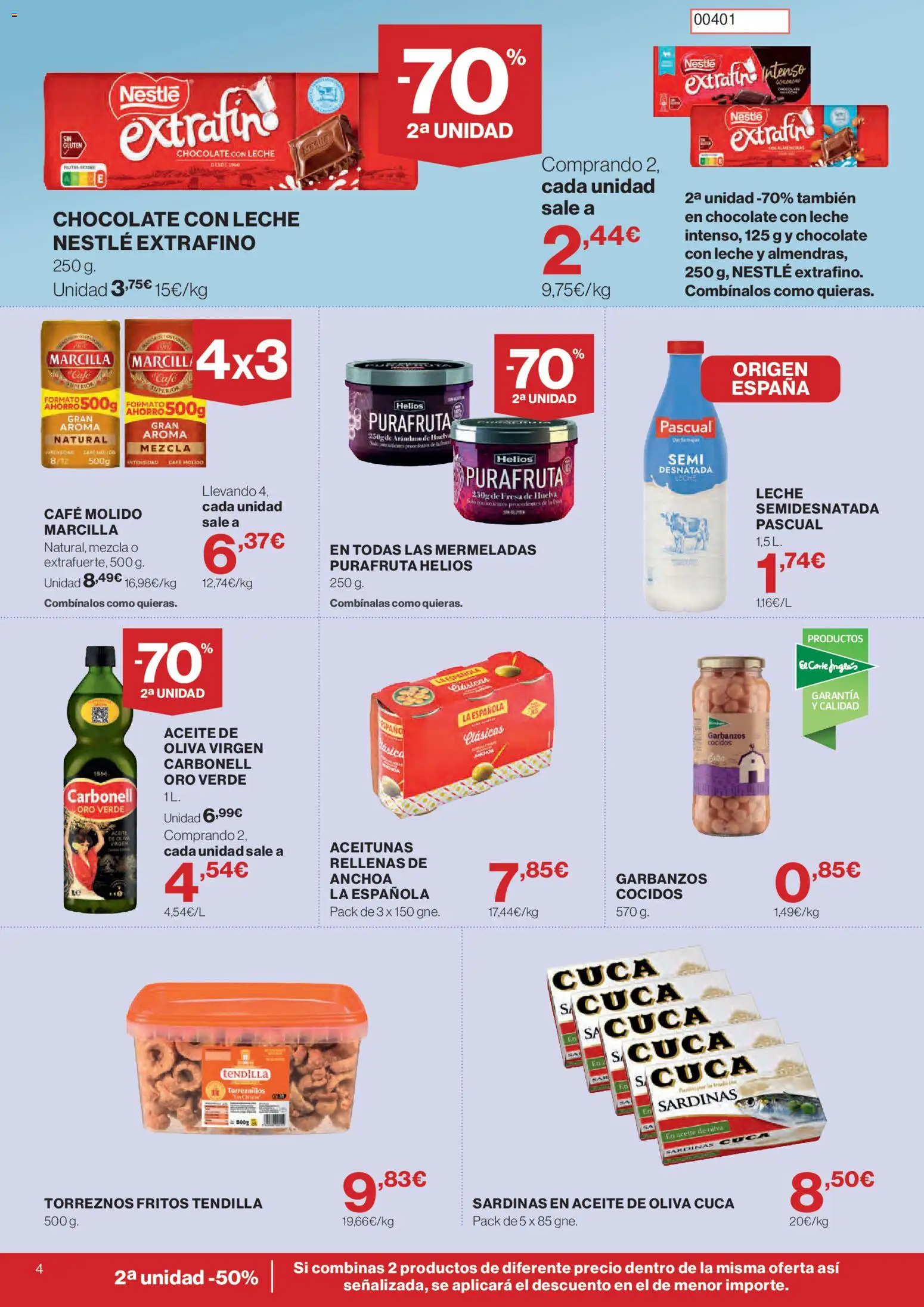 Hipercor catálogo │ válido desde el 30/07/2026 | Página: 4 | Productos: Aceite, Aceite de oliva, Chocolate con leche, Anchoa
