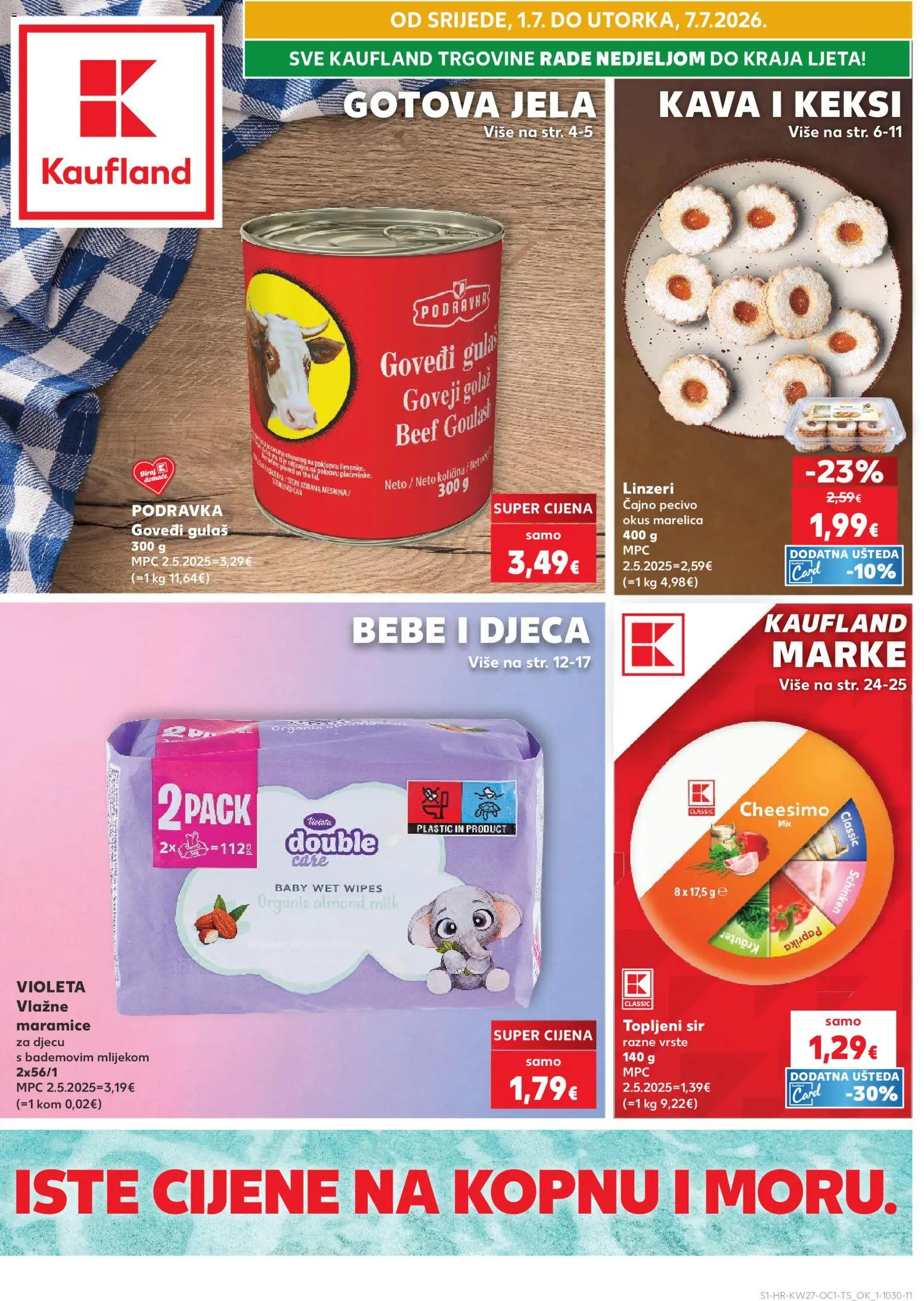 Kaufland HR akciós ujság - amely érvényes a következő dátumtól: 2026.07.01. | Oldal: 1