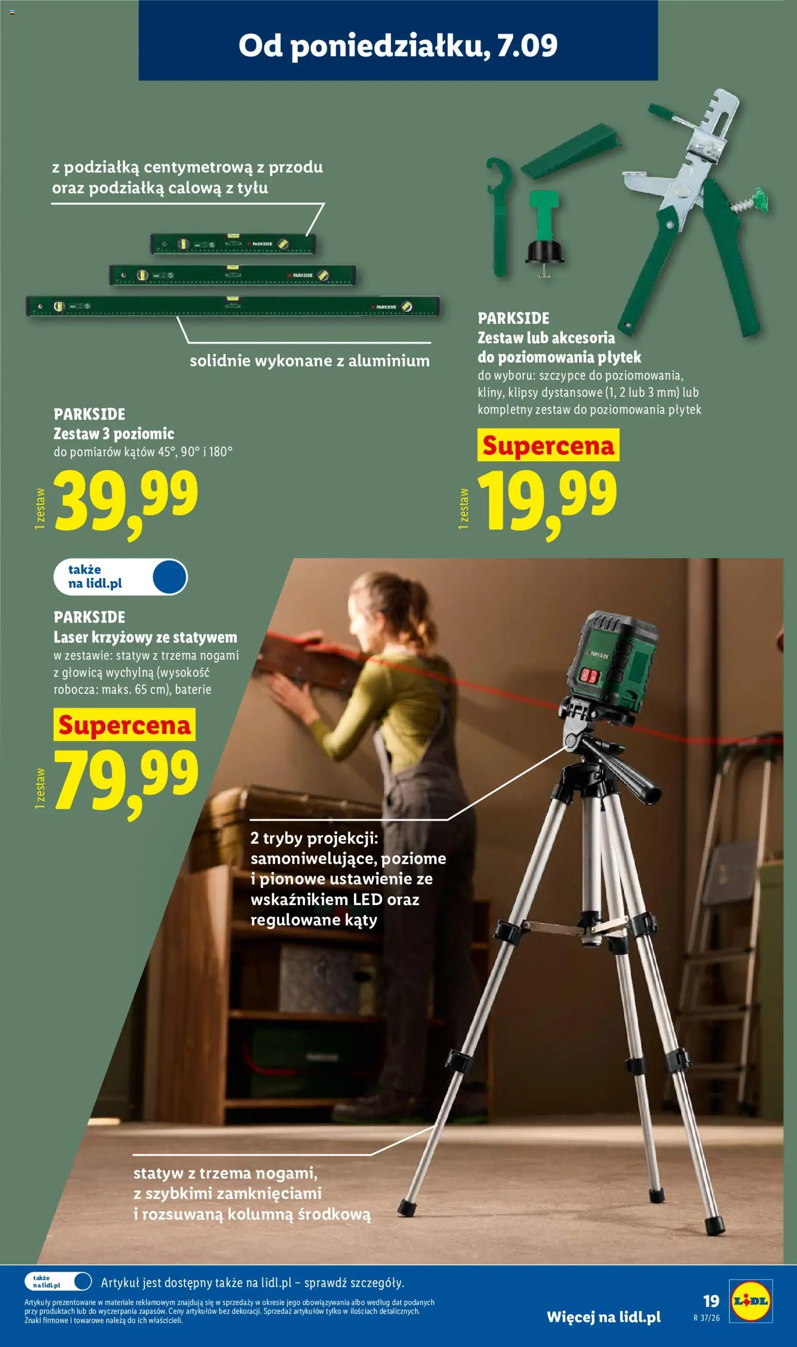Lidl Polsko katalog od 07.09.2026 | Strana: 23 | Produkty: Parkside, Baterie, LED