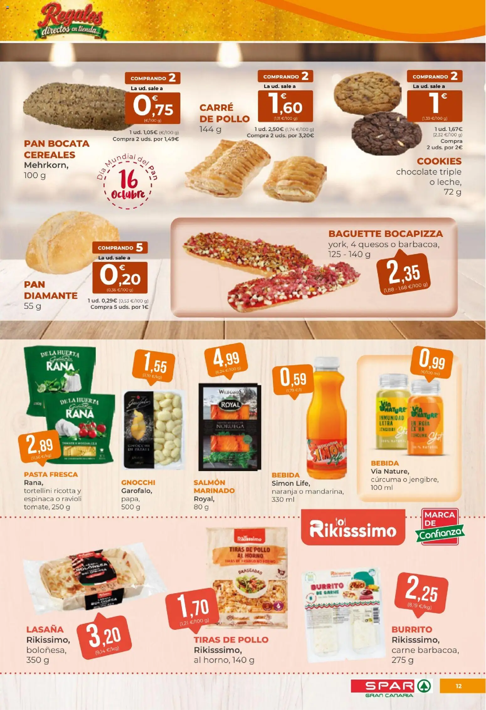 Spar - folleto │ válido desde el 16/10/2026 | Página: 12 | Productos: Espinaca, Pasta, Ricotta, Pollo