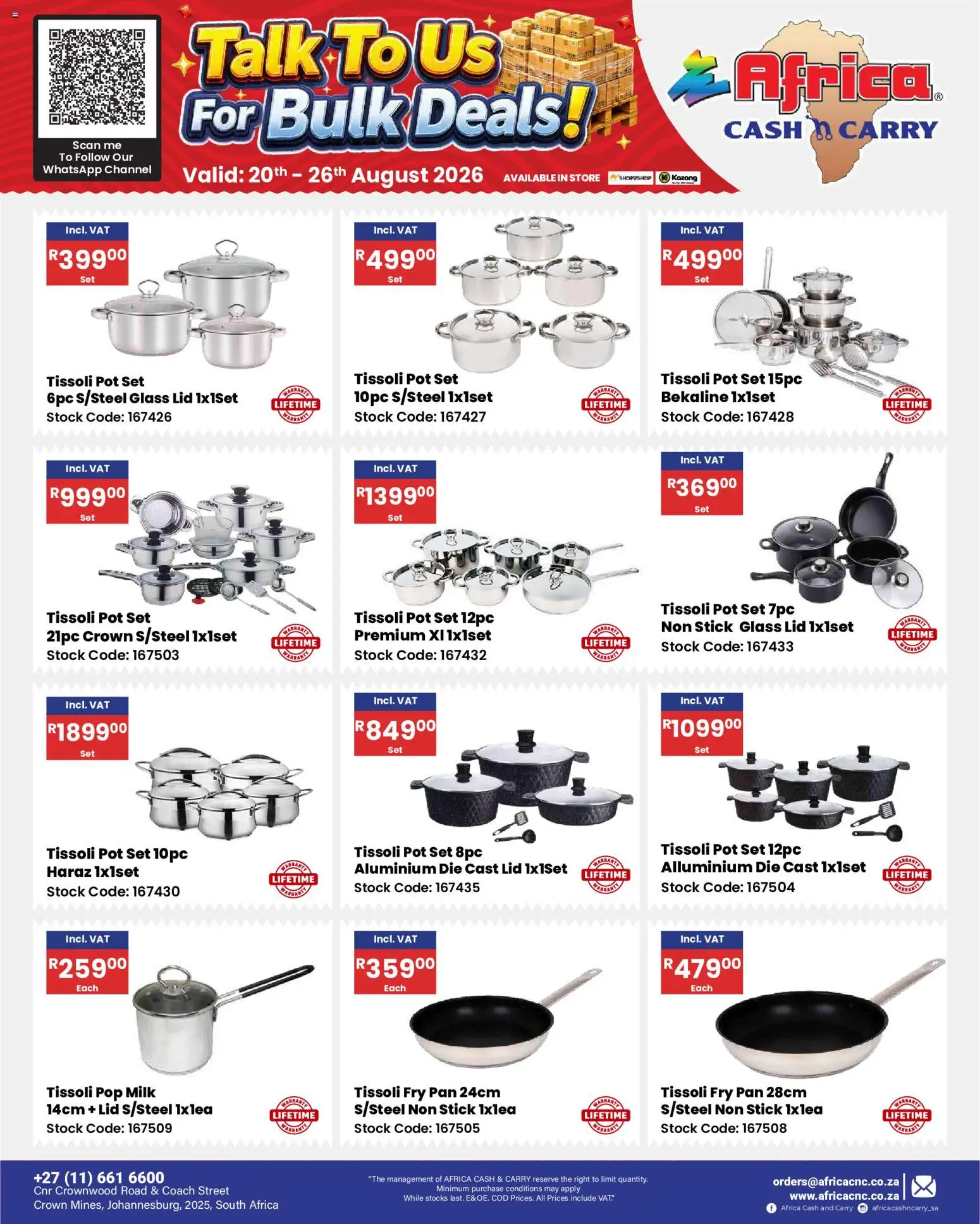 New Africa Cash & Carry catalogue – valid from 20/08/2026 | Page: 45 | Products: Milk, Stock