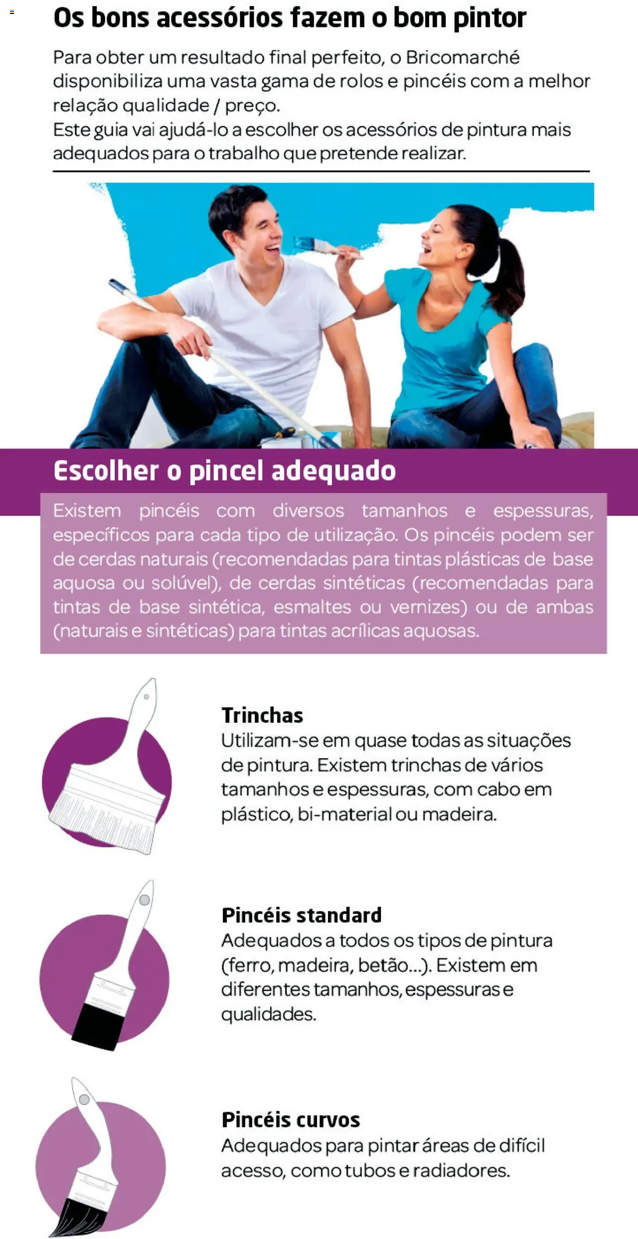 BricoMarché - Como escolher rolos e pincéis │ válido de 20.01.2025 | Página: 2 | Produtos: Cabo, Pincel, Base