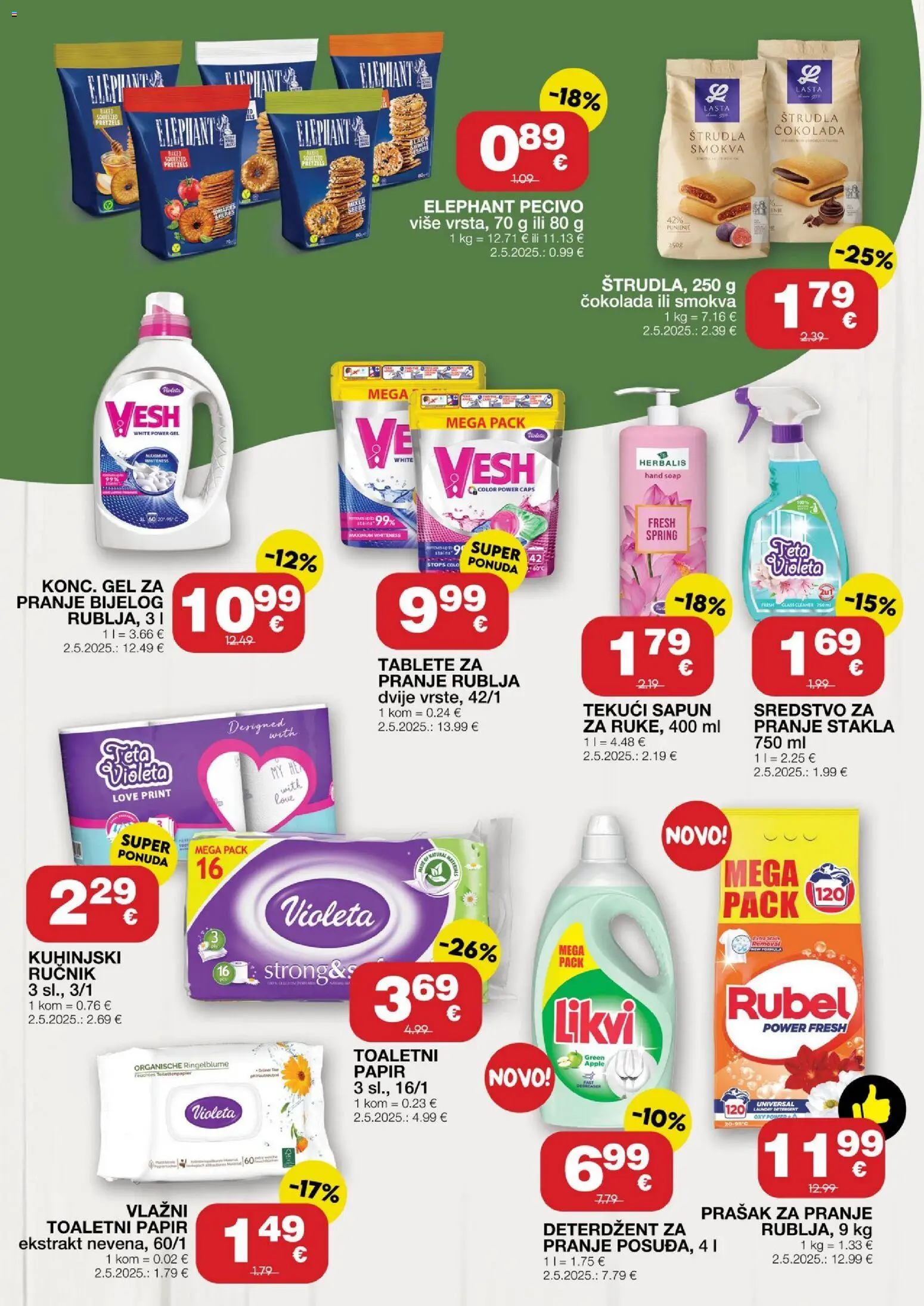 Stanić Diskont katalog | vrijedi od 16.04.2026 | Stranica: 10 | Proizvodi: Rubel, Sapun, Toaletni papir, Violeta