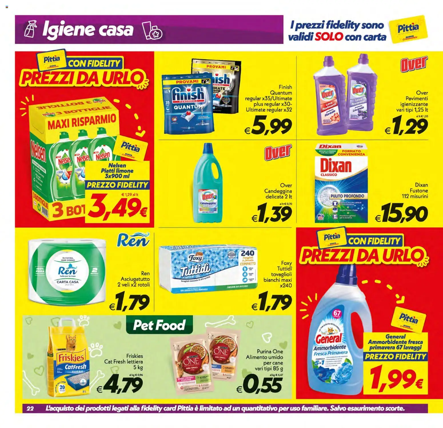 Volantino SuperConveniente del 10/07/2026 | Pagina: 22 | Prodotti: Ammorbidente, Candeggina, Limone, Lavanda