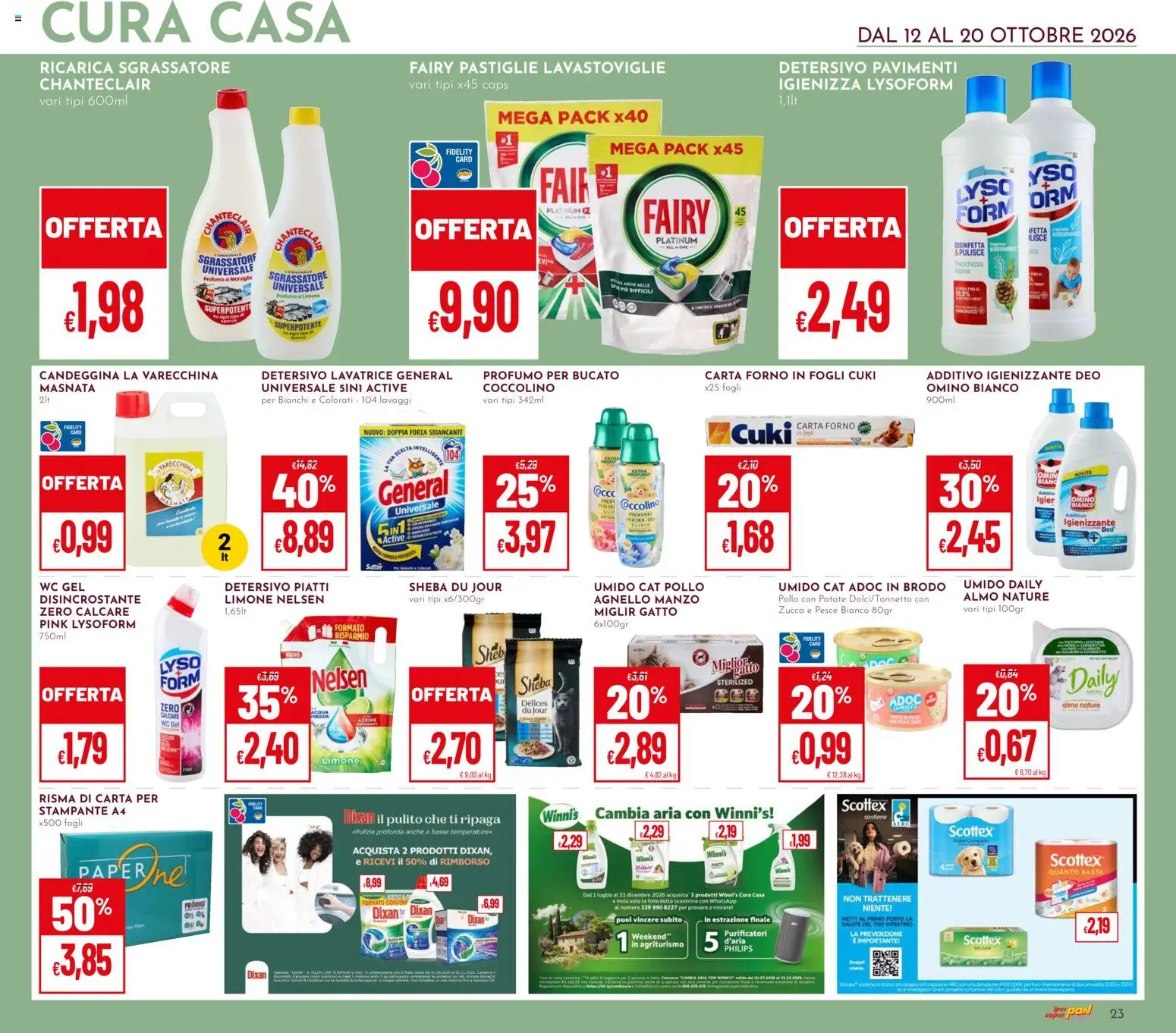Volantino Pan del 12/10/2026 | Pagina: 23 | Prodotti: Brodo, Acqua, Lavastoviglie, Forno
