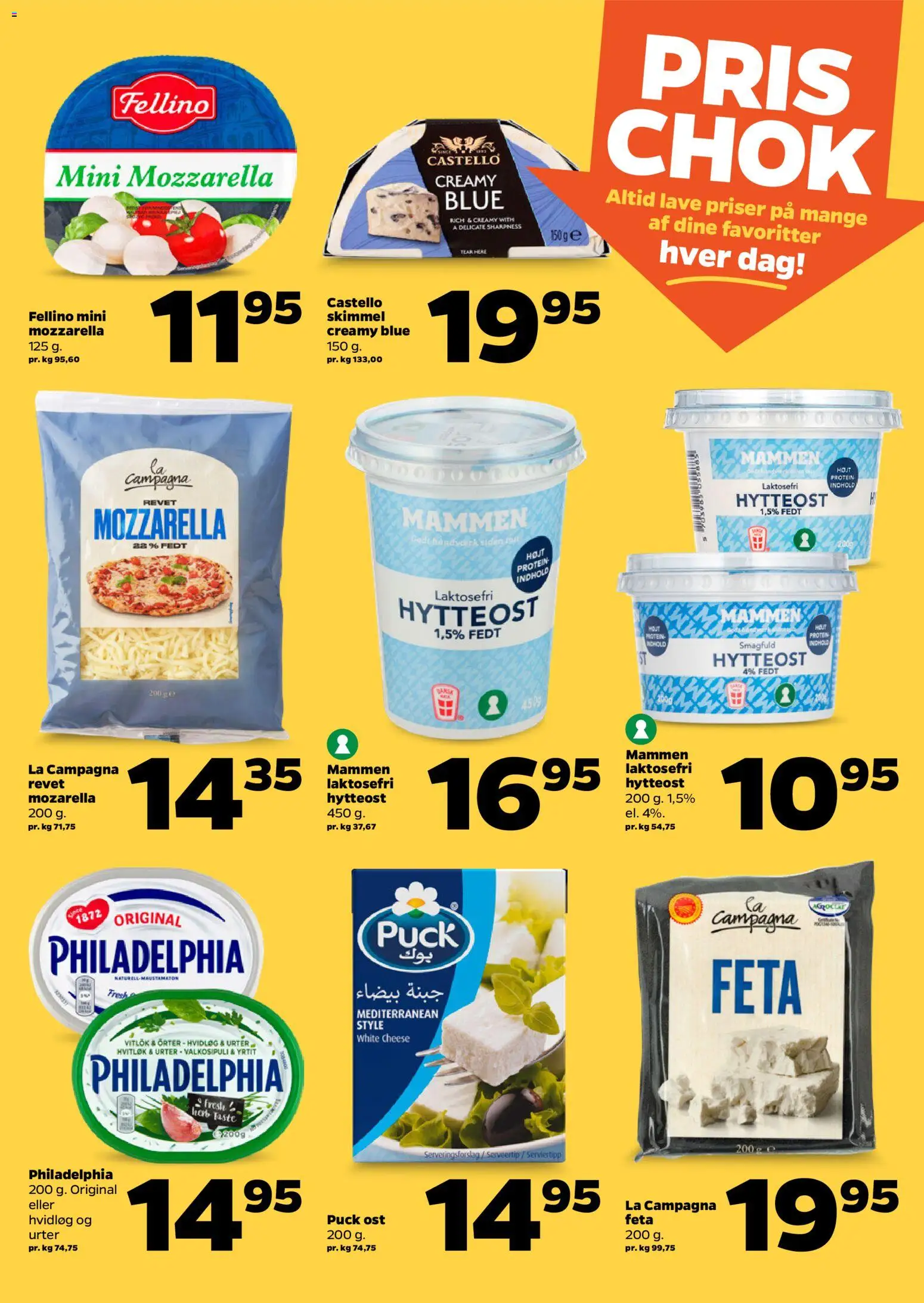 Netto tilbudsavis – gyldig fra 06.06.2026 | Side: 13 | Produkter: Ost, Hytteost, Hvidløg, Mozzarella