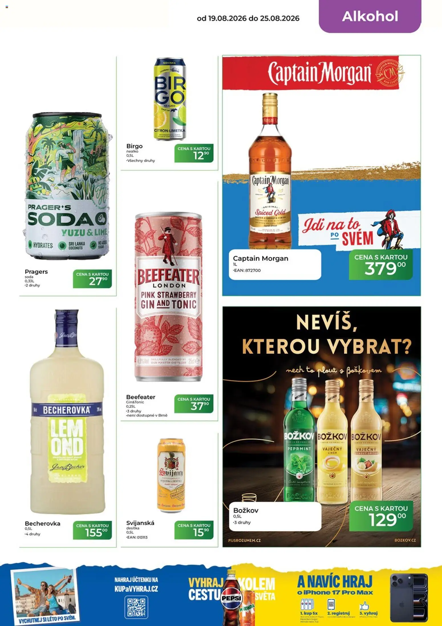 Tamda Foods leták od 19.08.2026 | Strana: 15 | Produkty: Morgan, Gin, Božkov, Becherovka