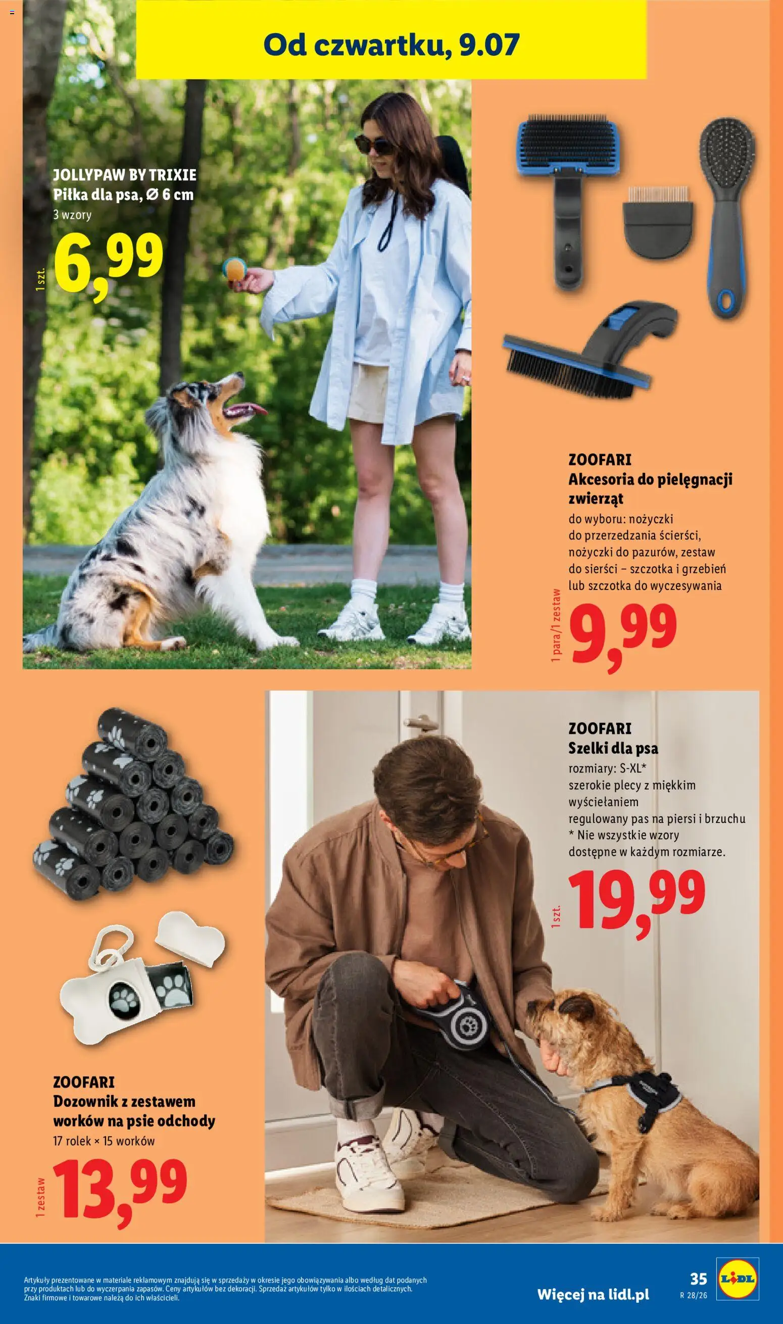 Lidl Katalog od 06.07.2026 | Strona: 47 | Produkty: Piersi, Szelki dla psa, Szczotka, Grzebień