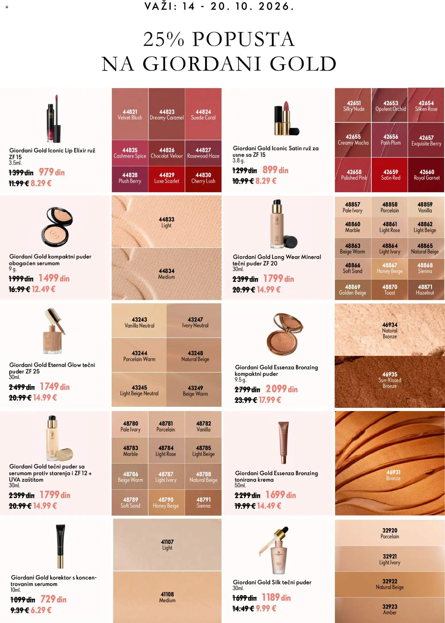 Oriflame katalog - važi od 07.10.2026 | Strana: 9 | Proizvode: Tečni puder, Korektor, Puder, Krema