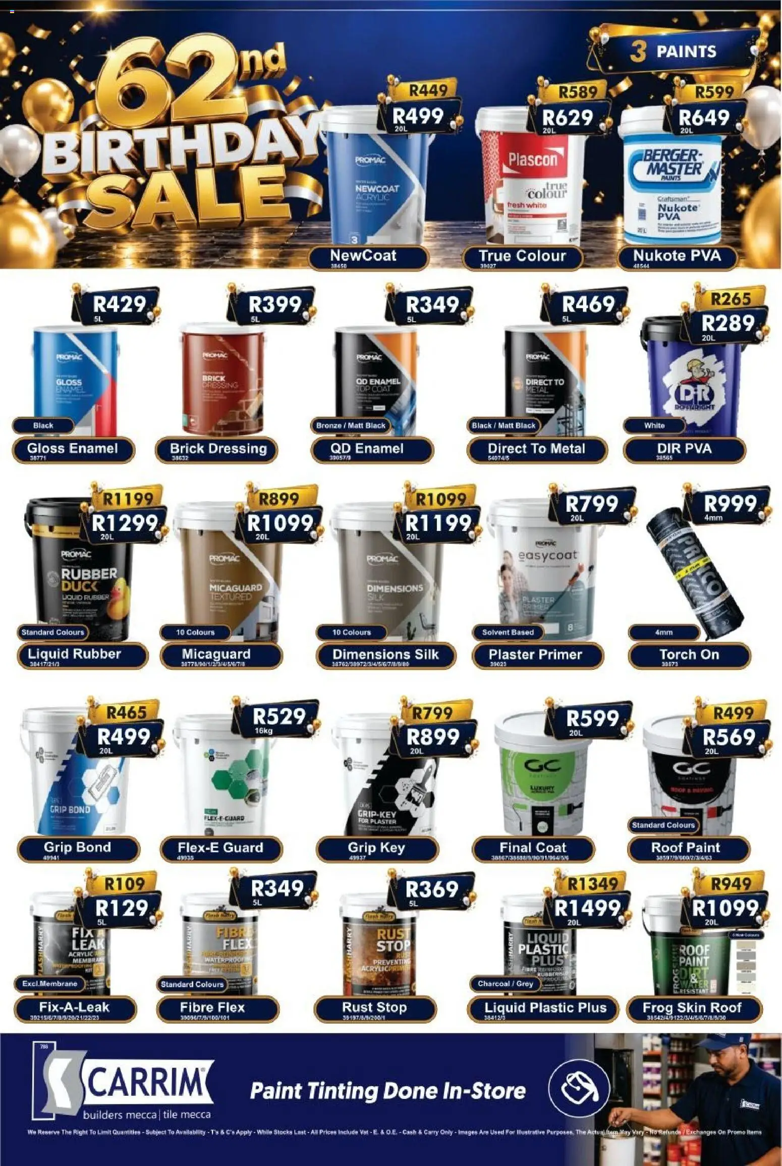 New K. Carrim catalogue – valid from 25/09/2026 | Page: 3 | Products: Primer, Gloss, Plaster, Water