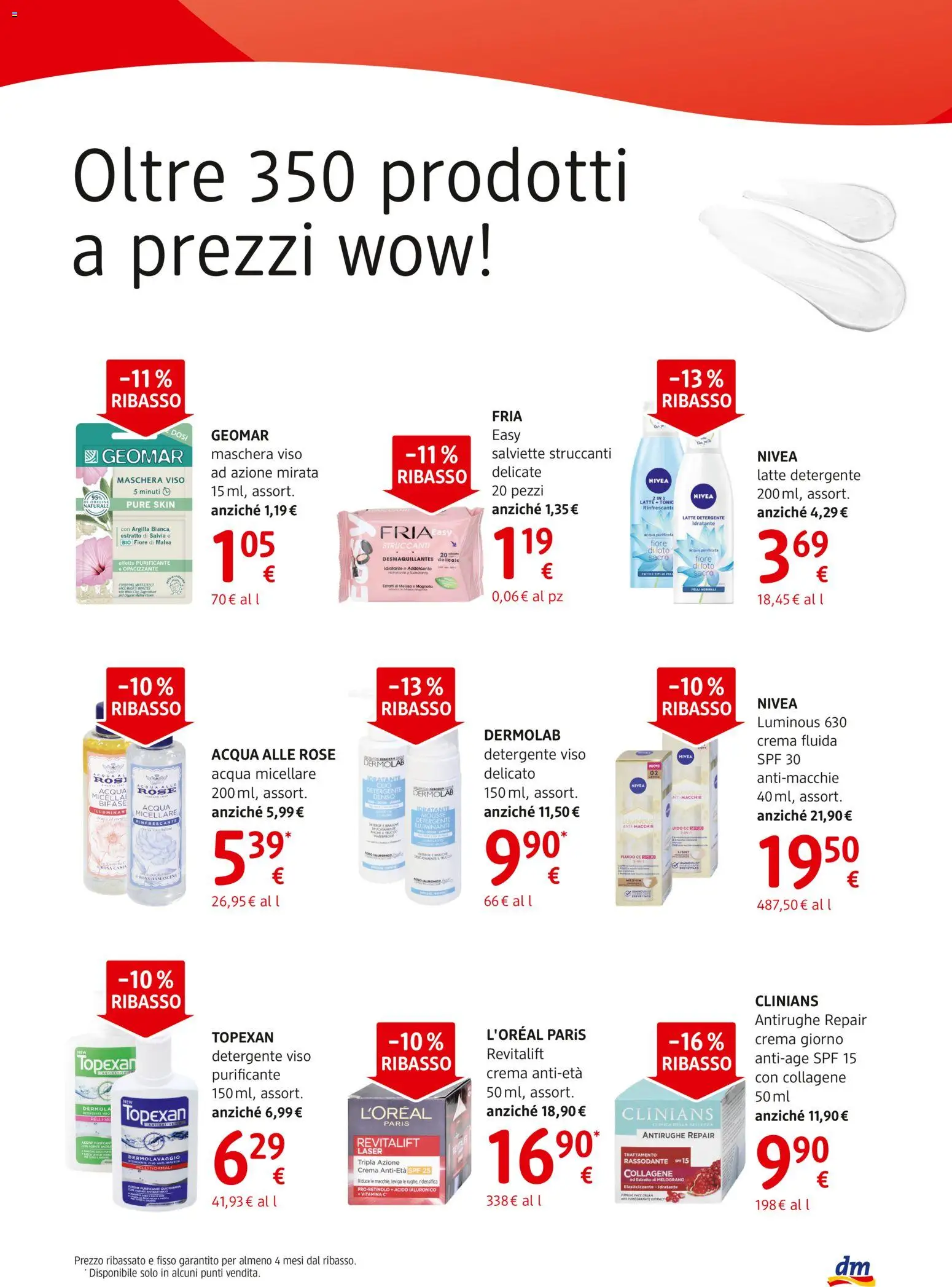 Volantino dm drogerie markt del 11.06.2026 | Pagina: 3 | Prodotti: Crema, Acqua micellare, Salviette struccanti, Latte