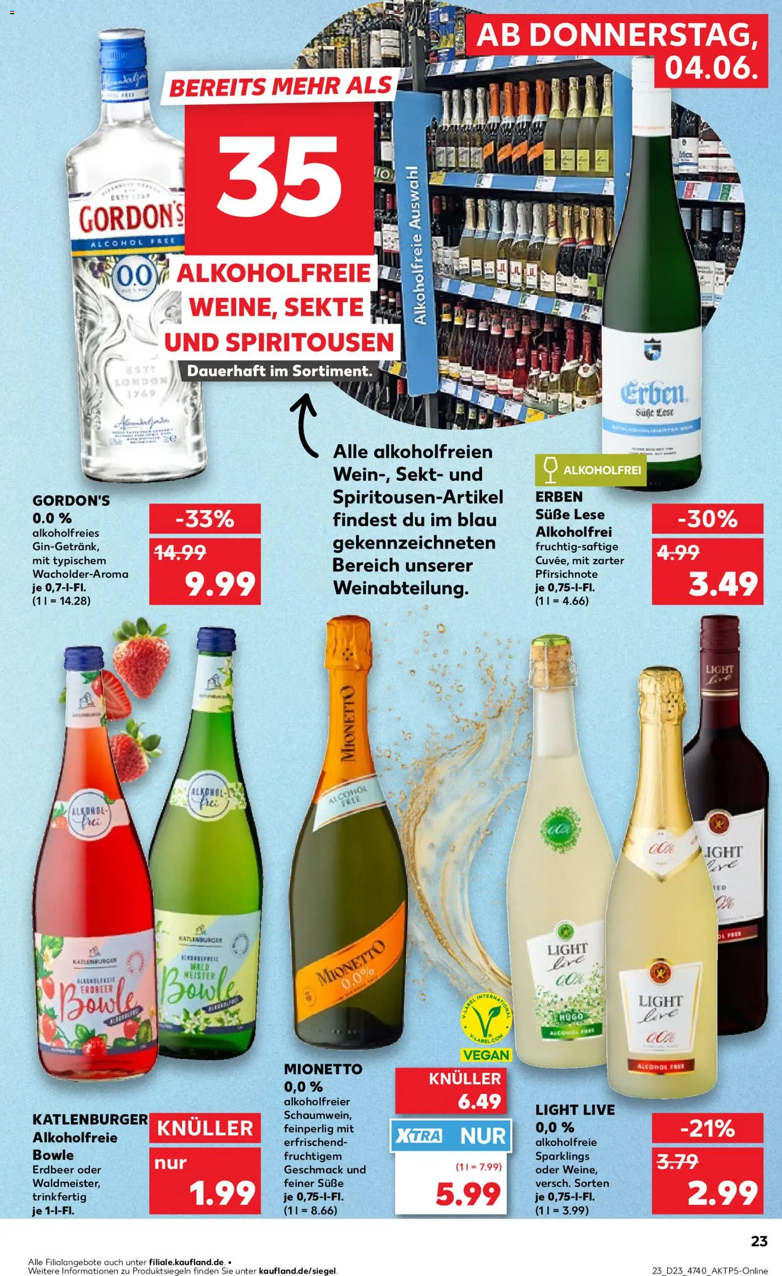 Kaufland Prospekt Hannover – gültig ab 04.06.2026 | Seite: 23 | Produkte: Sekt, Gin