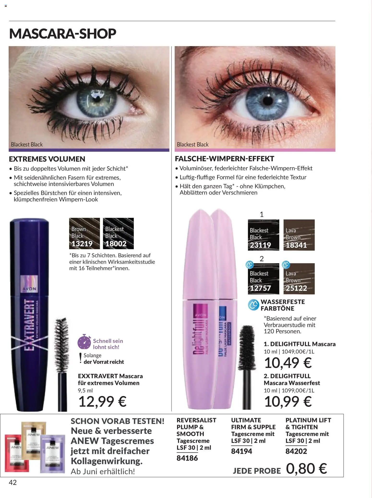 AVON Katalog Mai 2026 – gültig ab 01.05.2026 | Seite: 53 | Produkte: Mascara, Tagescreme