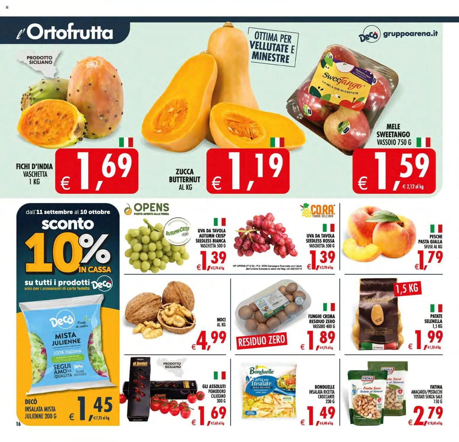 Volantino Decò del 11/09/2026 | Pagina: 17 | Prodotti: Crema, Pesce, Frutta, Terra