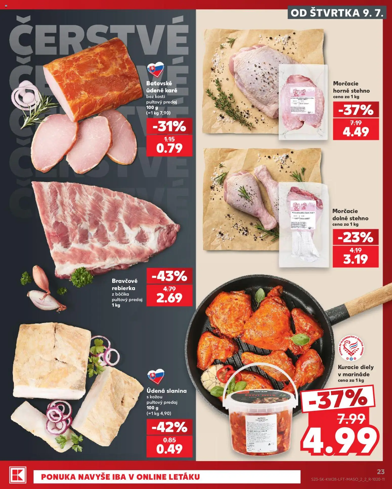 Kaufland SK akciós ujság - amely érvényes a következő dátumtól: 2026.07.09. | Oldal: 23