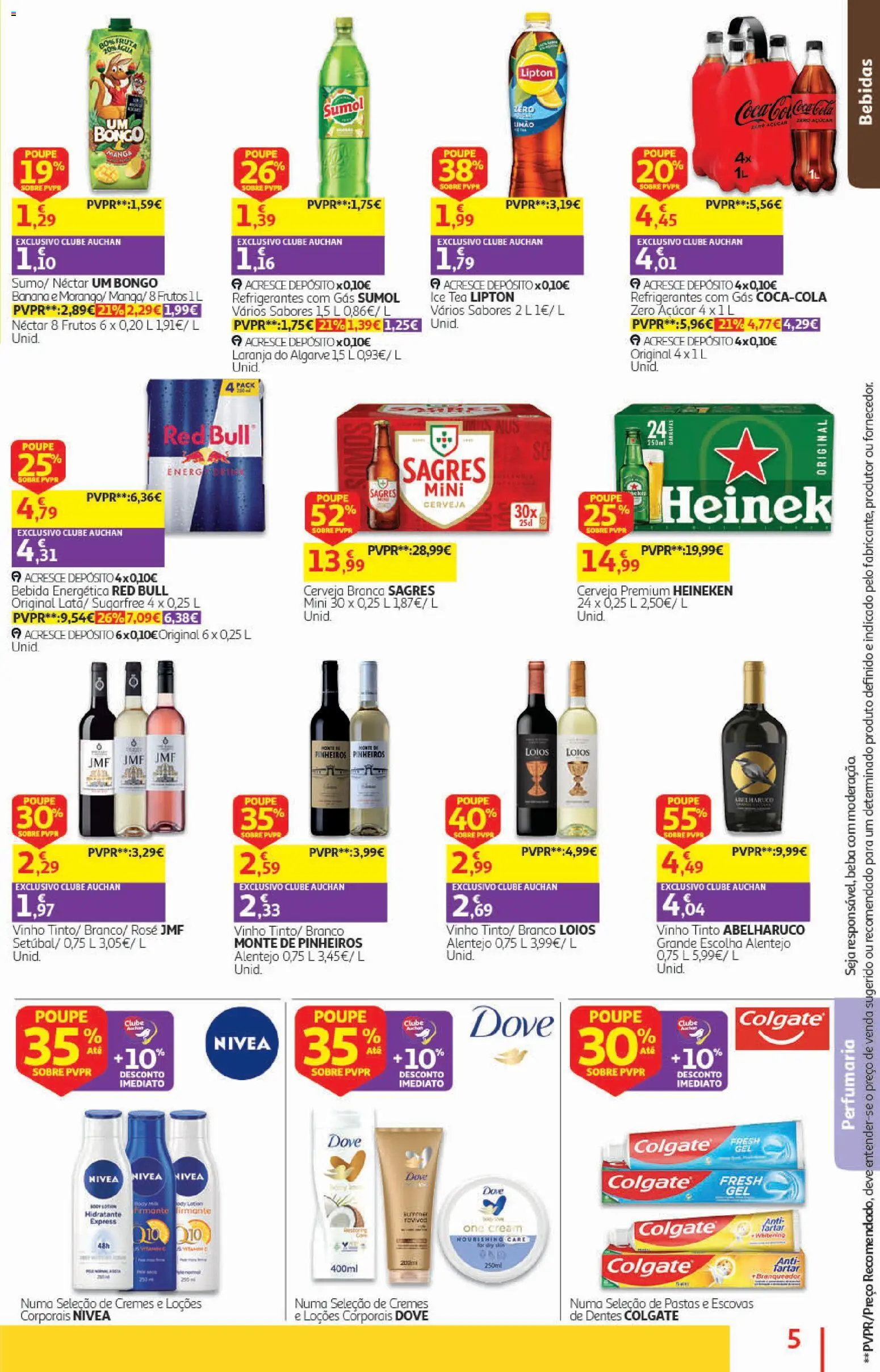 Auchan folheto │ válido de 19/08/2026 | Página: 5 | Produtos: Red Bull, Manga, Vinho, Vinho tinto