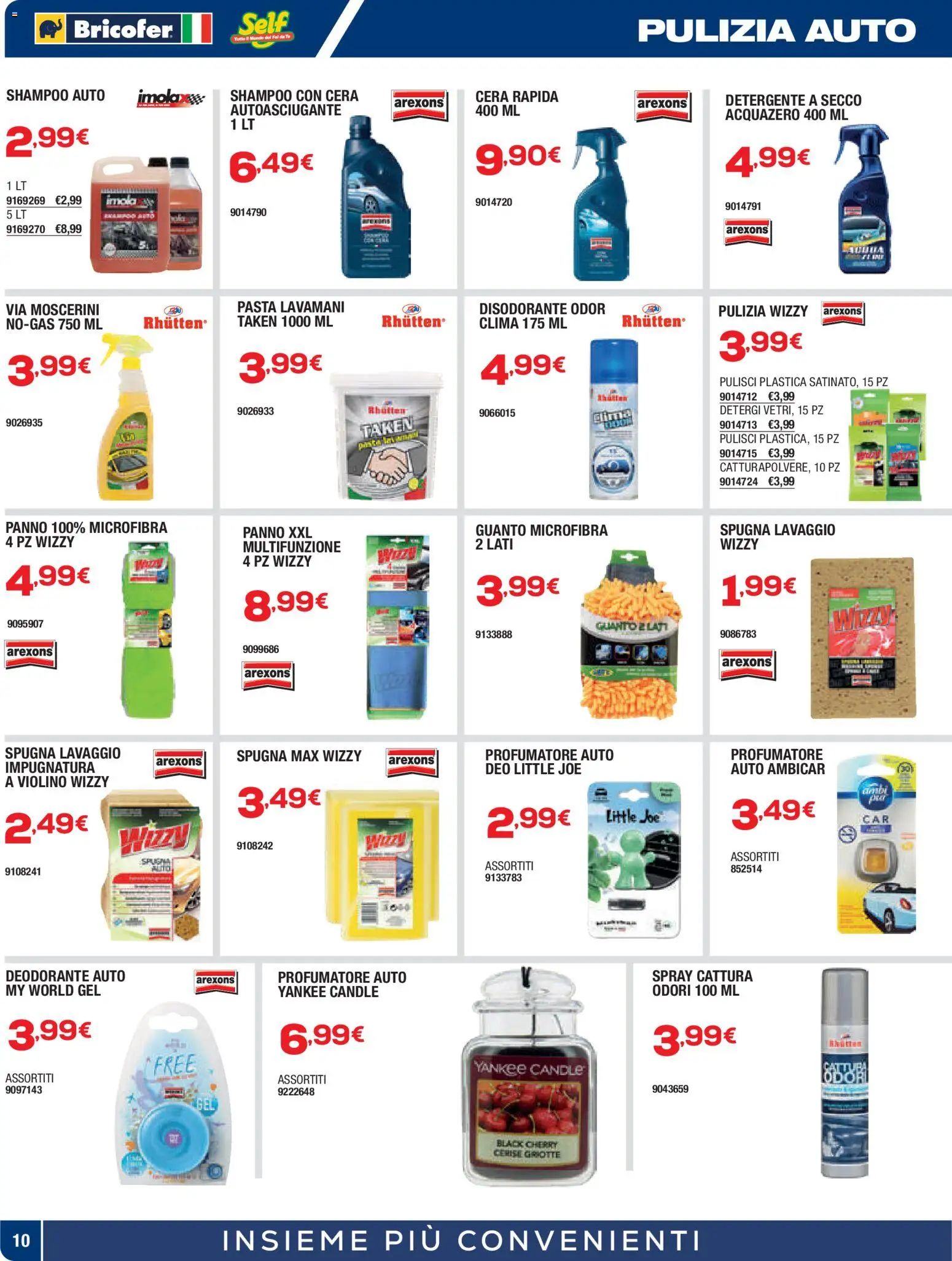 Volantino Bricofer del 22/05/2026 | Pagina: 10 | Prodotti: Spugna, Deodorante auto, Deodorante, Detergente