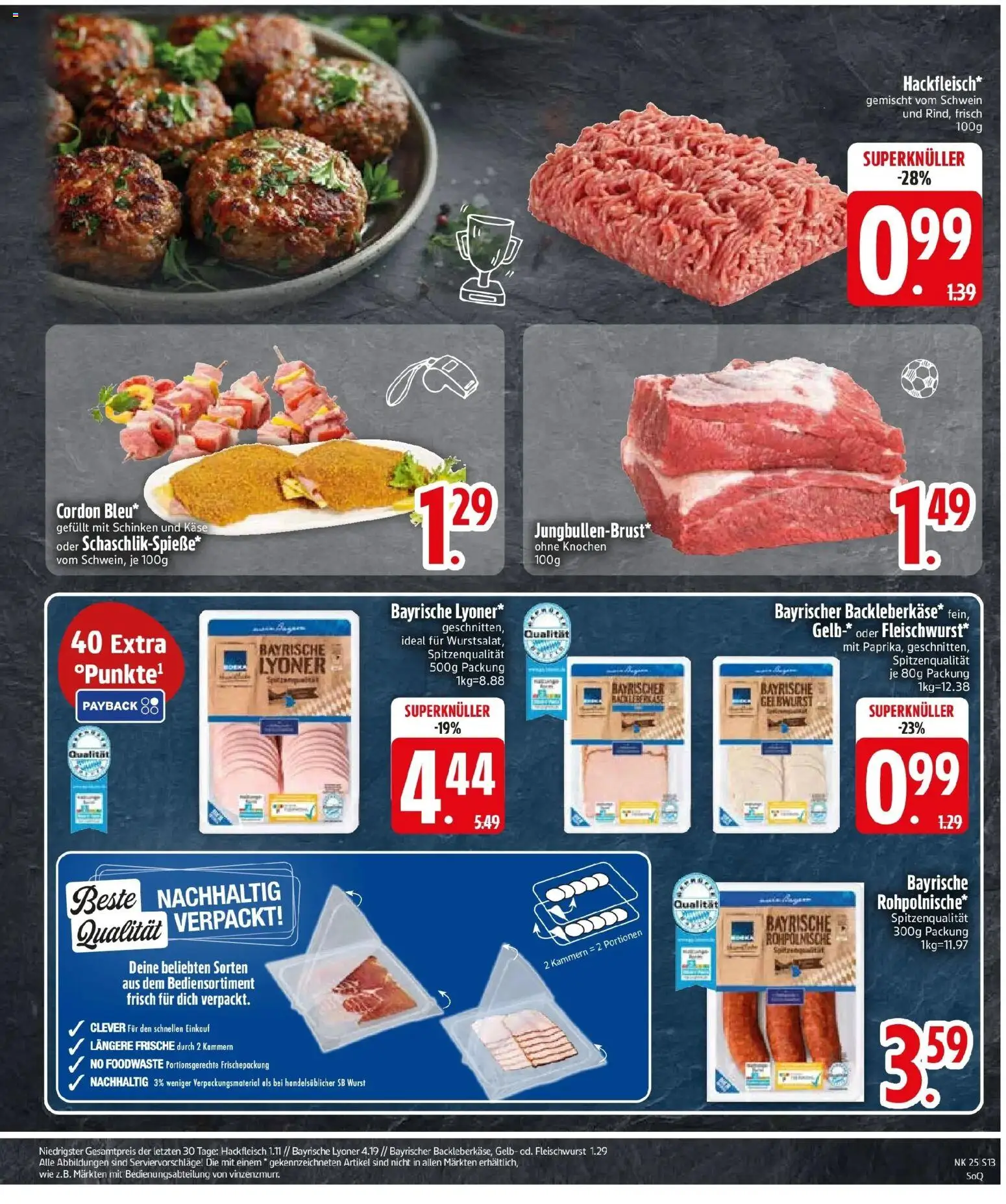 Edeka prospekt Oberstdorf – gültig ab 14.06.2026 | Seite: 15 | Produkte: Käse, Wurst, Schinken, Hackfleisch