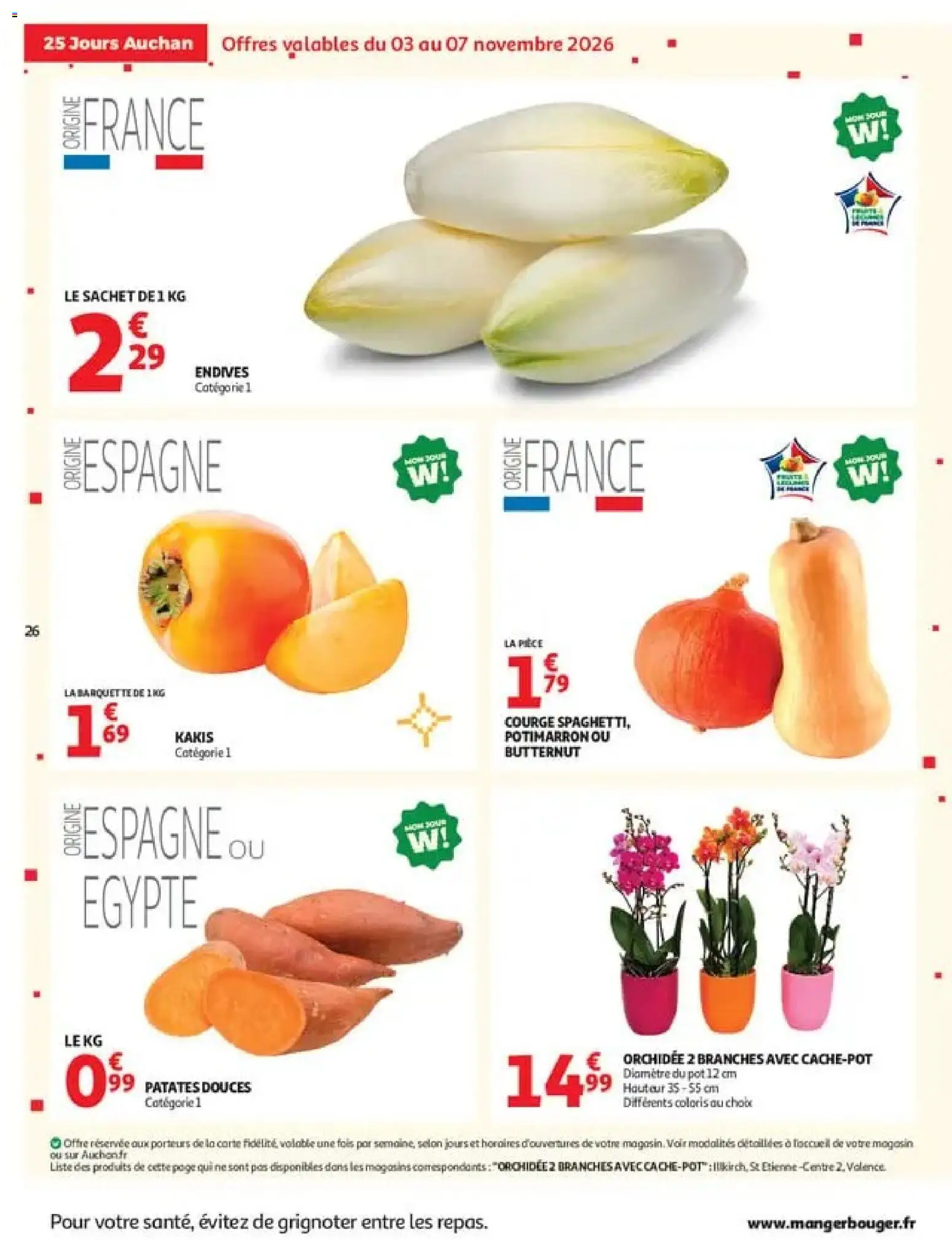 {H1} | Page: 26 | Produits: Patates douces, Potimarron, Cache-pot, Endives