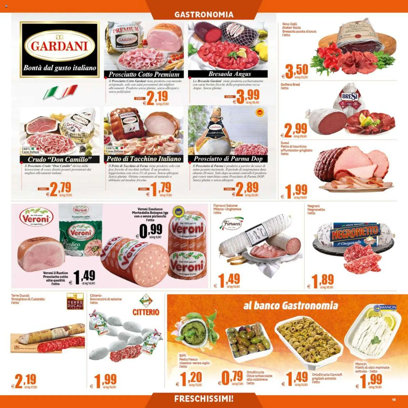 Volantino Elite Supermercati del 04/09/2026 | Pagina: 15 | Prodotti: Salame, Tacchino, Carne, Forno